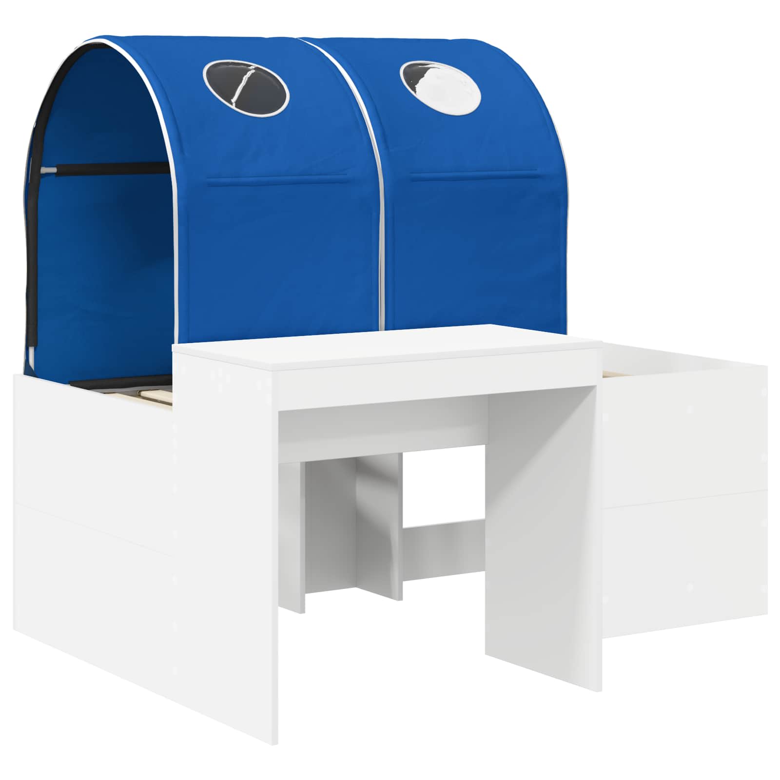 Lit avec Tunnel 4 pcs Chêne Artisanal et Bleu Bois d'ingénierie - XIOS