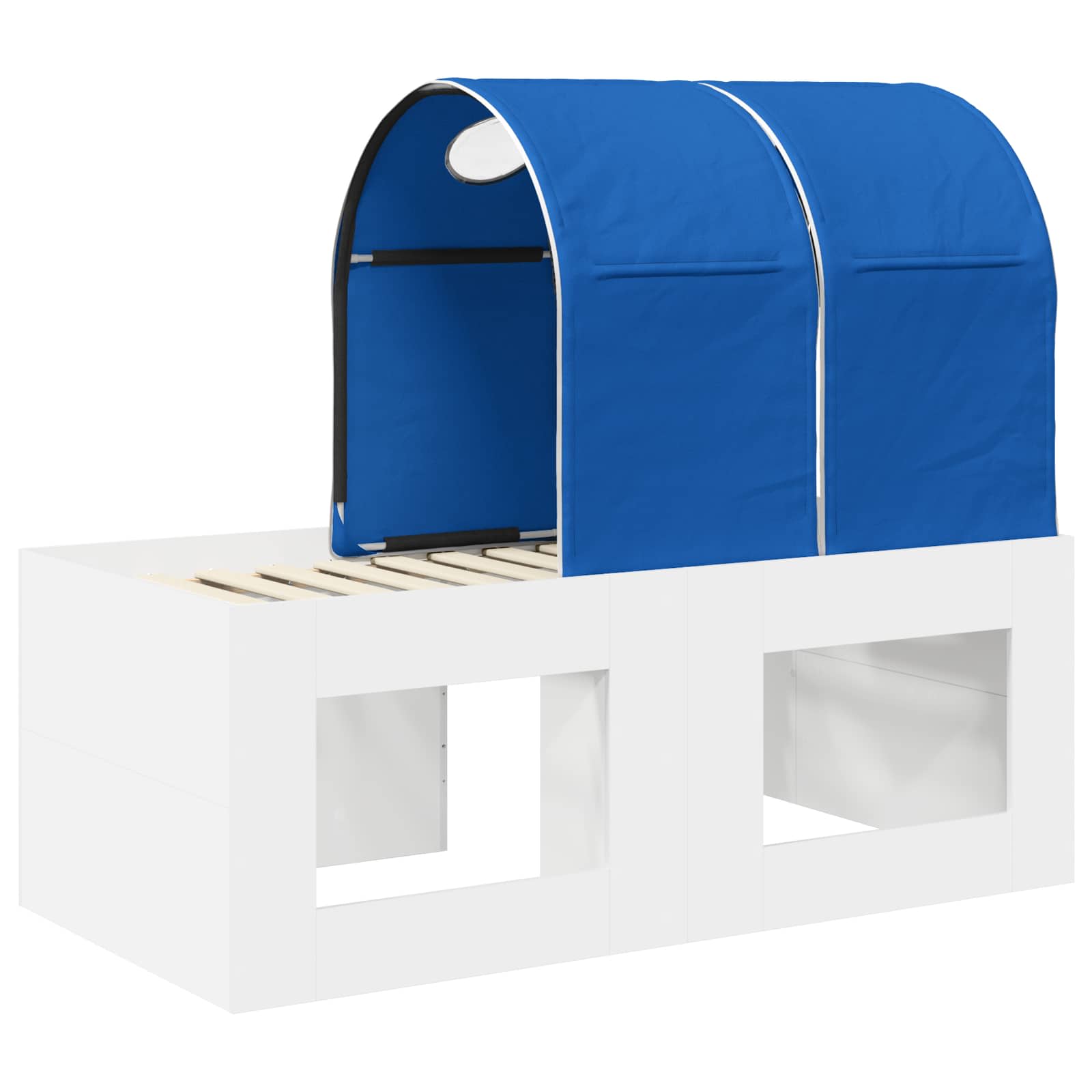 Lit avec Tunnel 4 pcs Chêne Artisanal et Bleu Bois d'ingénierie - XIOS