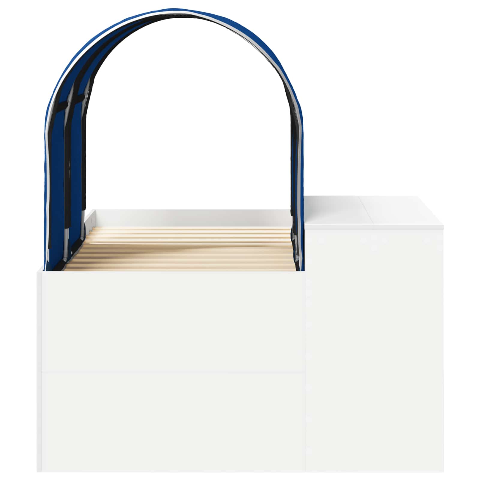 Lit avec Tunnel 4 pcs Chêne Artisanal et Bleu Bois d'ingénierie - XIOS