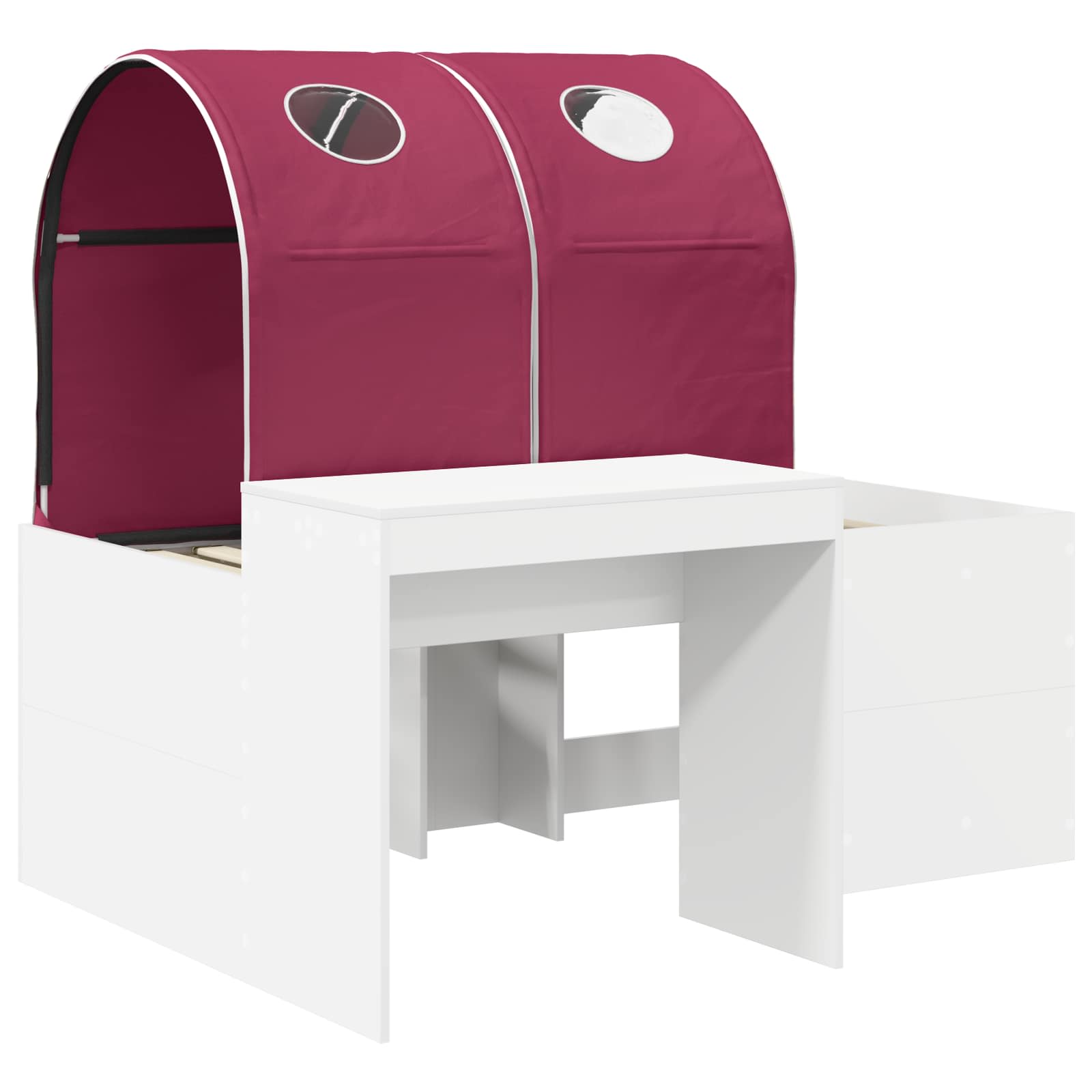 Lit avec Tunnel 4 pcs Chêne Artisanal et Rouge - XIOS