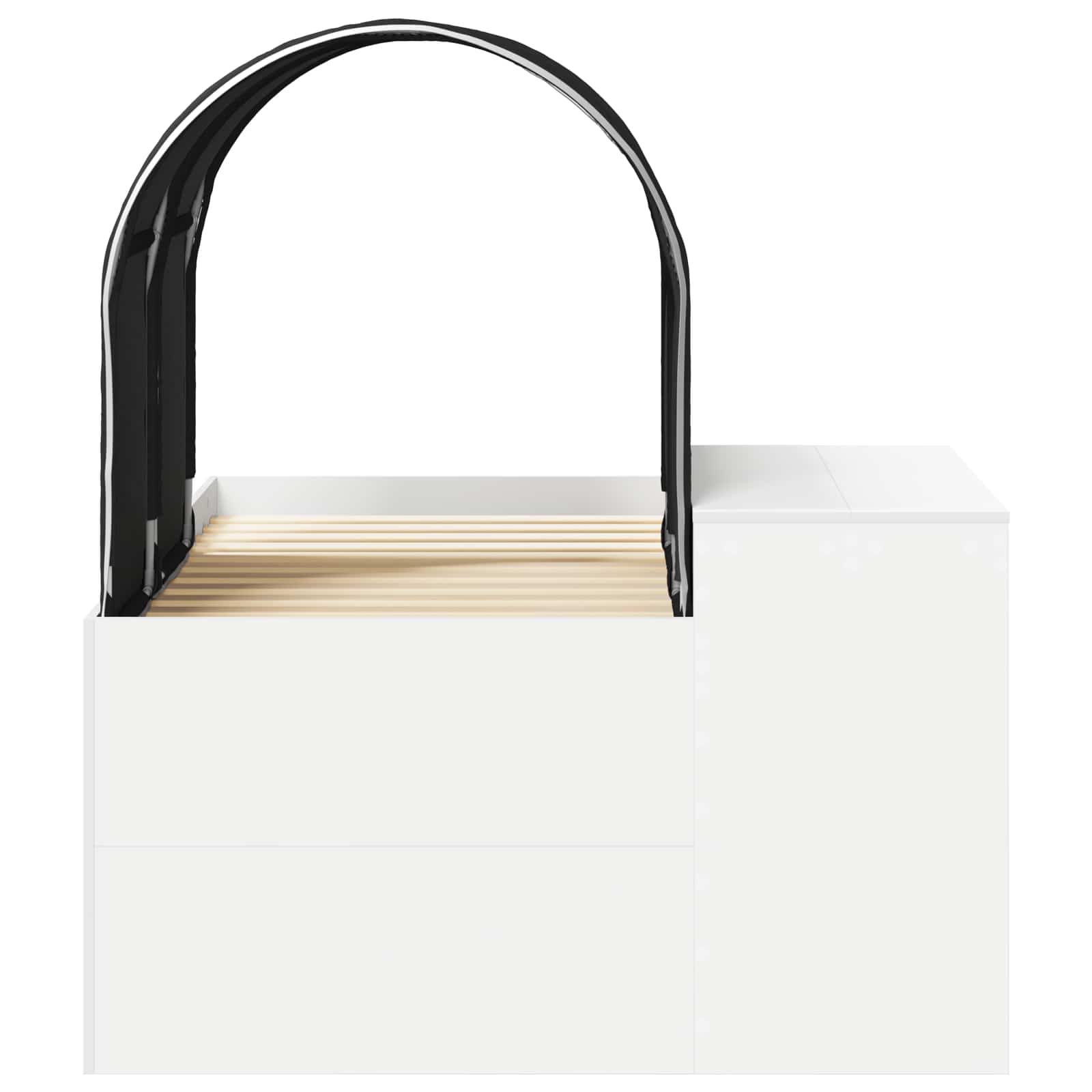 Lit avec Tunnel 4 pcs Chêne Artisanal et Noir Bois d'ingénierie - XIOS