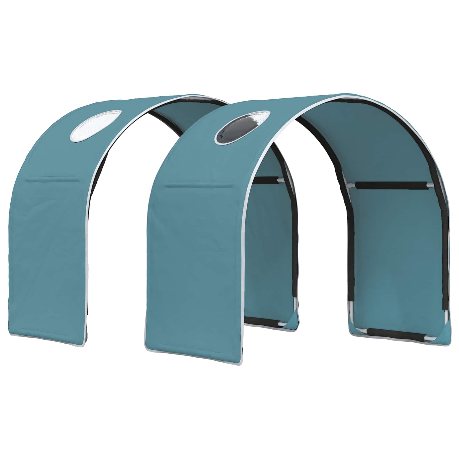 Lit avec Tunnel 3 pc Chêne Sonoma et bleu clair - XIOS