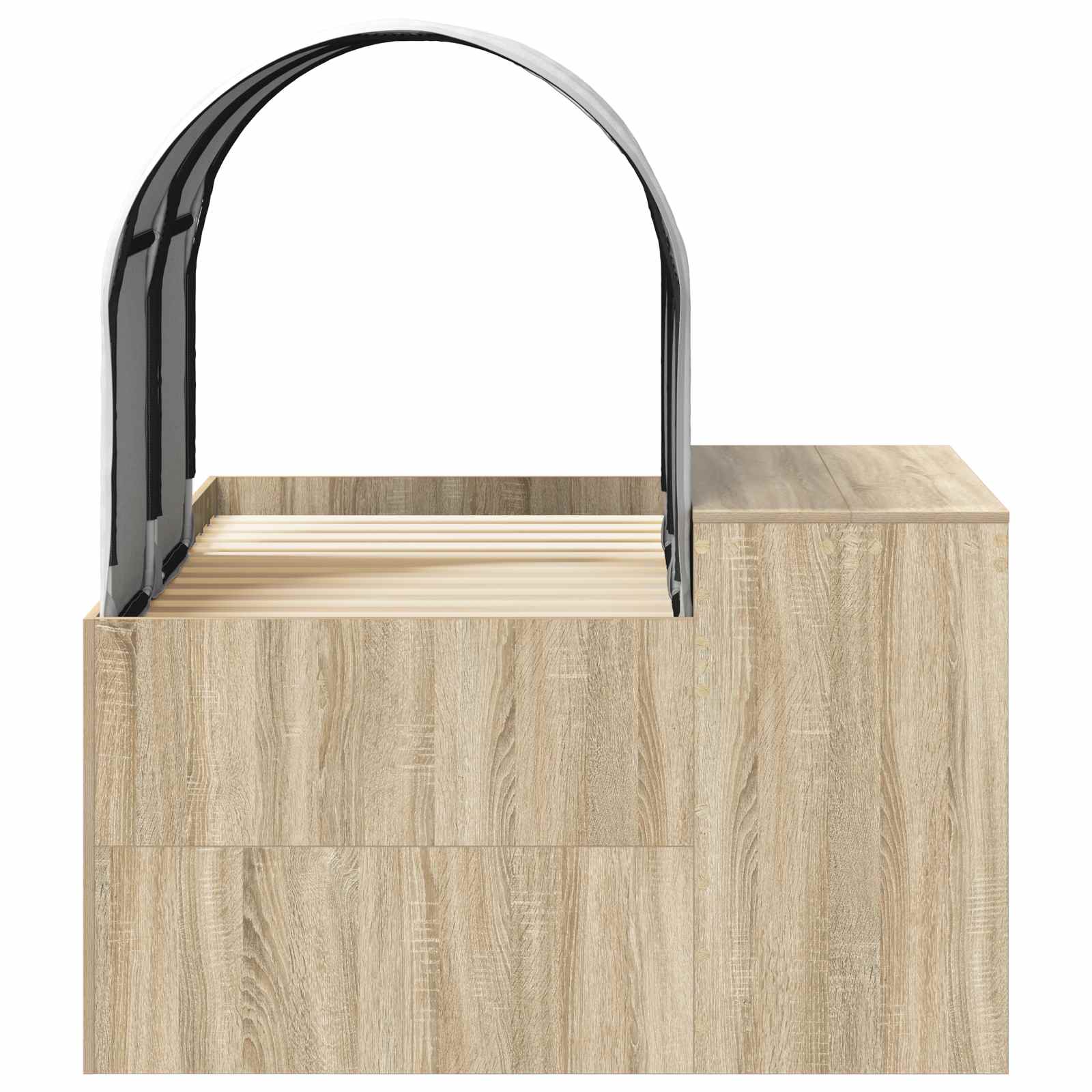 Lit avec Tunnel 3 pc Chêne Sonoma et blanc Bois d'ingénierie - XIOS