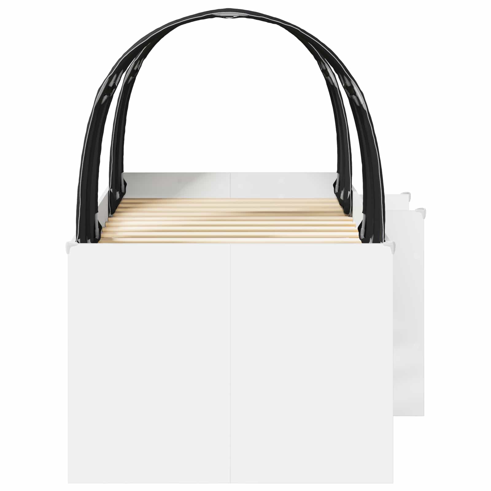 Lit avec Tunnel 3 pc Blanc et noir Bois d'ingénierie - XIOS