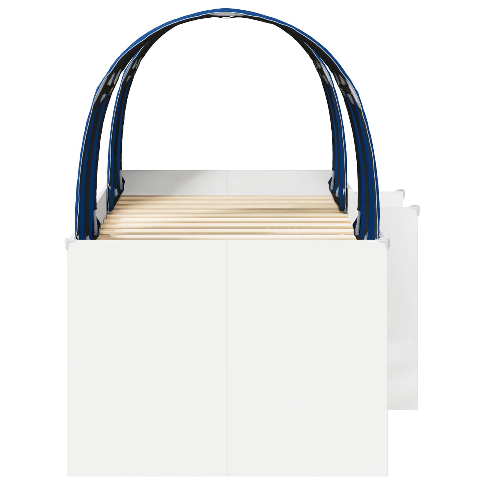 Lit Haut pour Enfants avec Tunnel 3 pc Blanc et bleu - XIOS