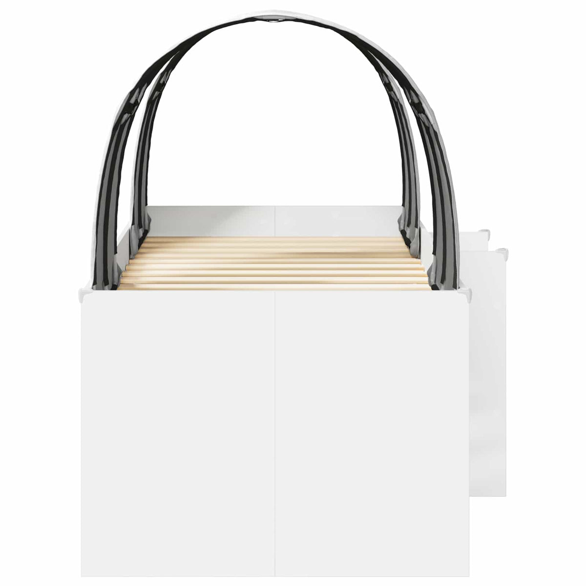 Lit Haut pour Enfants avec Tunnel 3 pc Blanc Bois d'ingénierie - XIOS
