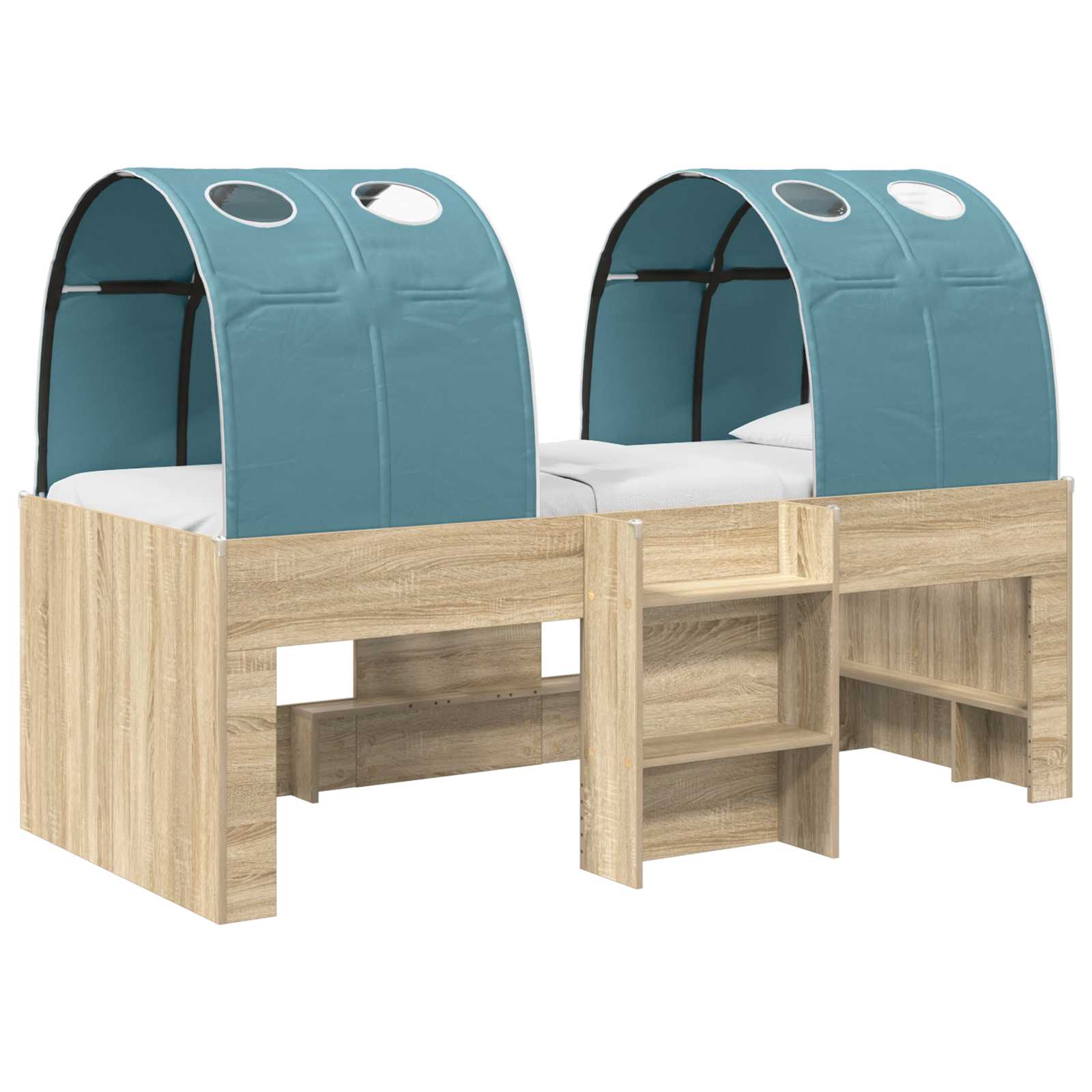 Lit Haut pour Enfants avec Tunnel 3 pc Bois d'ingénierie - XIOS