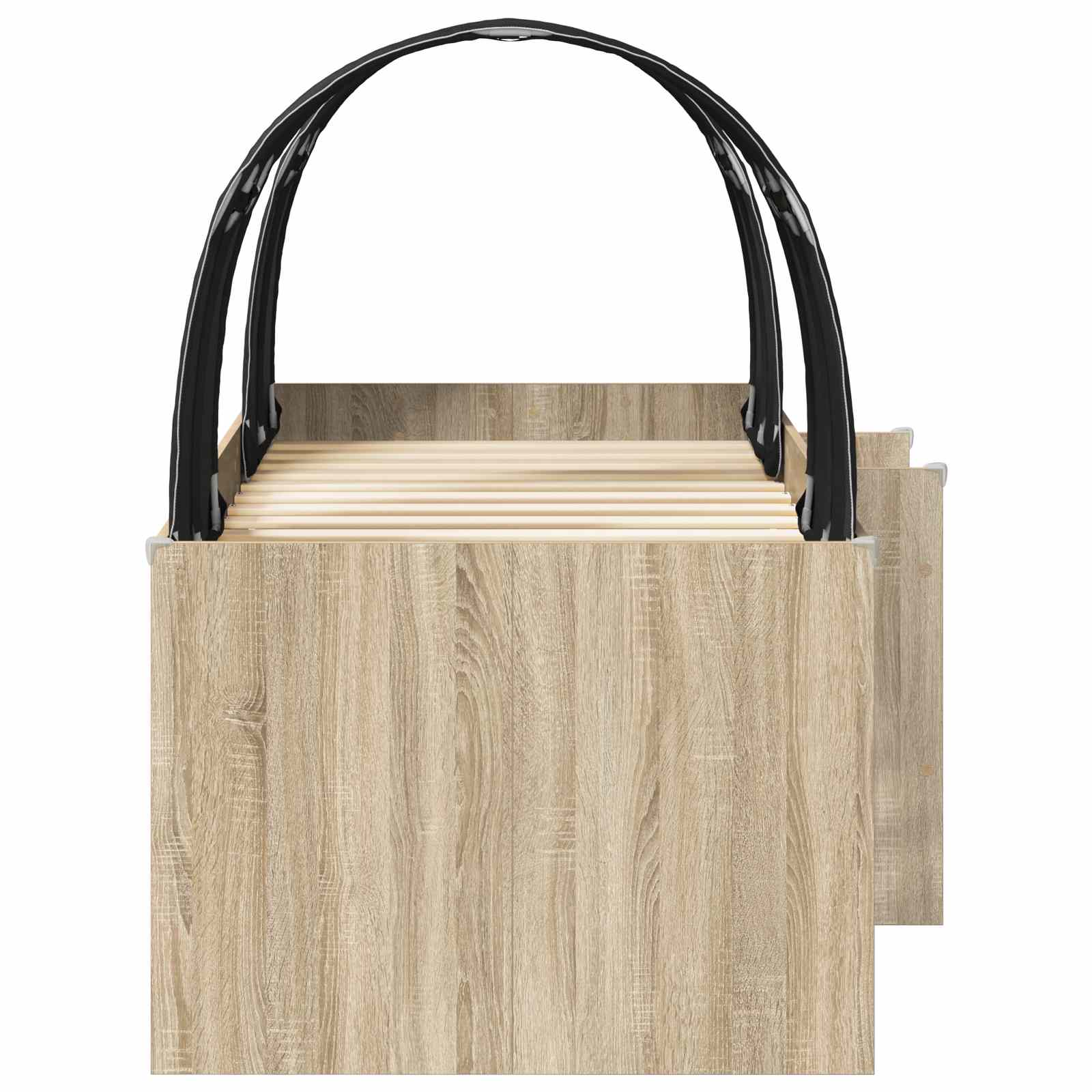Lit Haut pour Enfants avec Tunnel 3 pc Chêne Sonoma et noir - XIOS