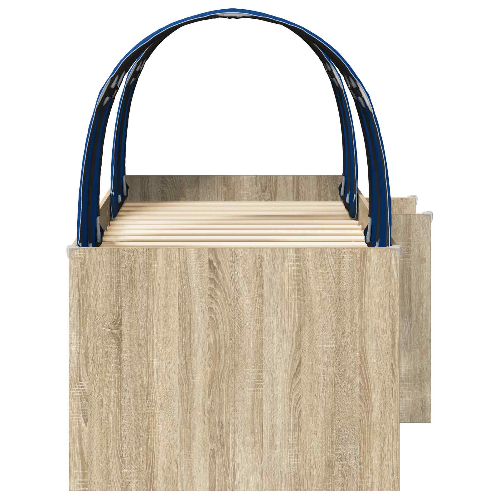 Lit avec Tunnel 3 pc Chêne Sonoma et bleu Bois d'ingénierie - XIOS