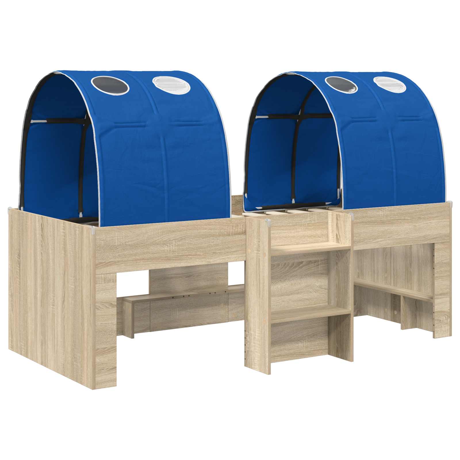 Lit avec Tunnel 3 pc Sonoma et Bleu Bois d'ingénierie - XIOS