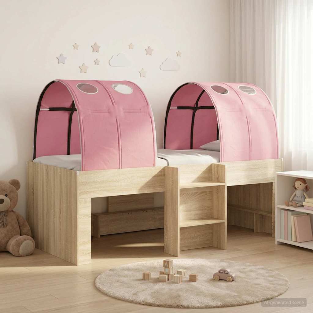 Lit avec Tunnel 4 pcs Sonoma et Rose Bois d'ingénierie