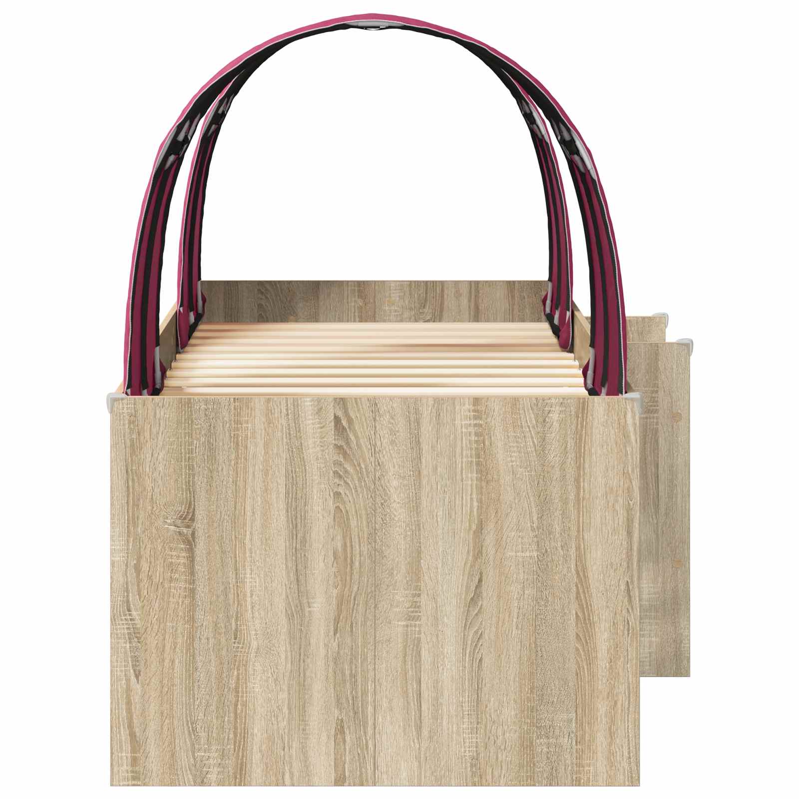 Lit avec Tunnel 3 pc Sonoma et Rouge Bois d'ingénierie - XIOS