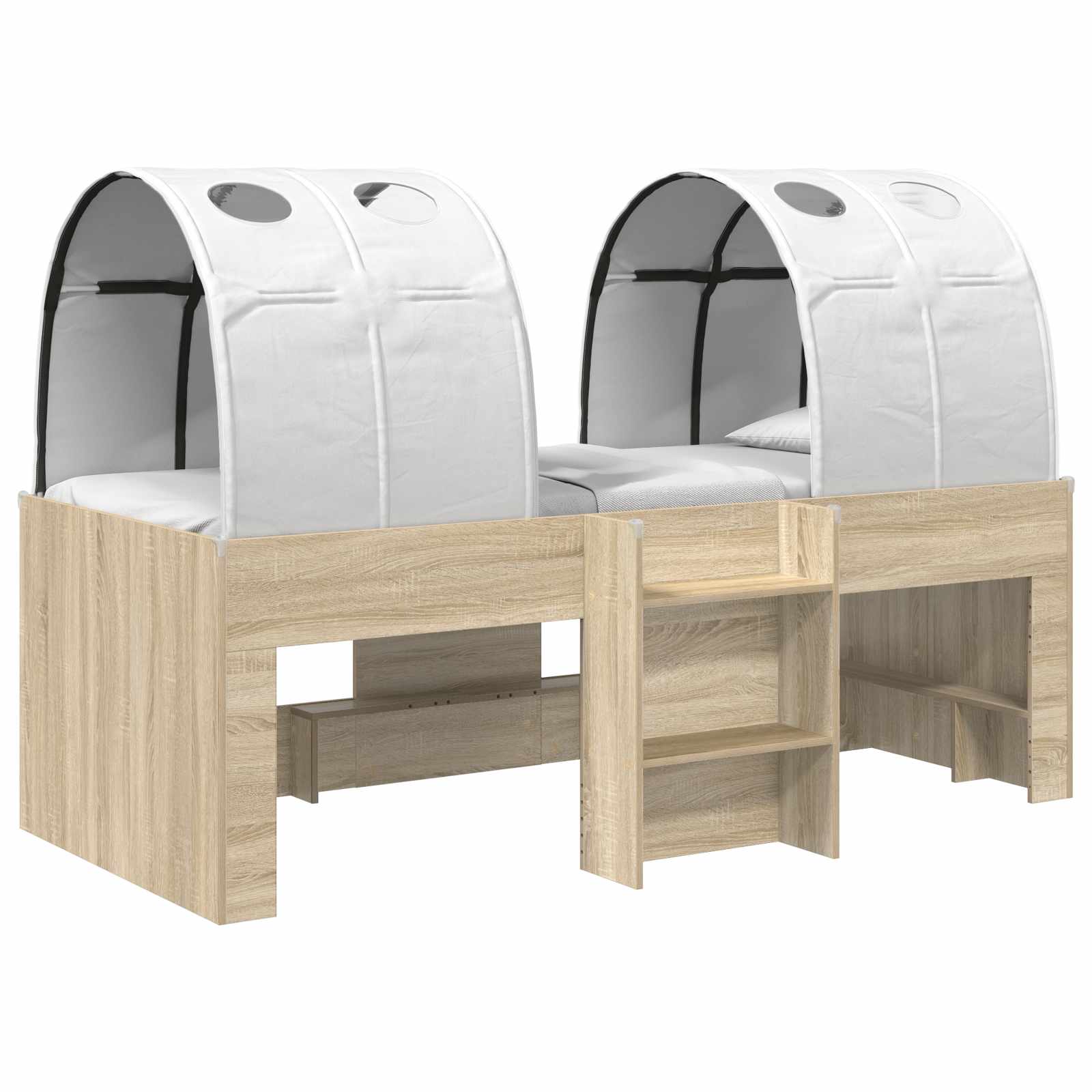 Lit avec Tunnel 3 pc Sonoma et Blanc Bois d'ingénierie - XIOS