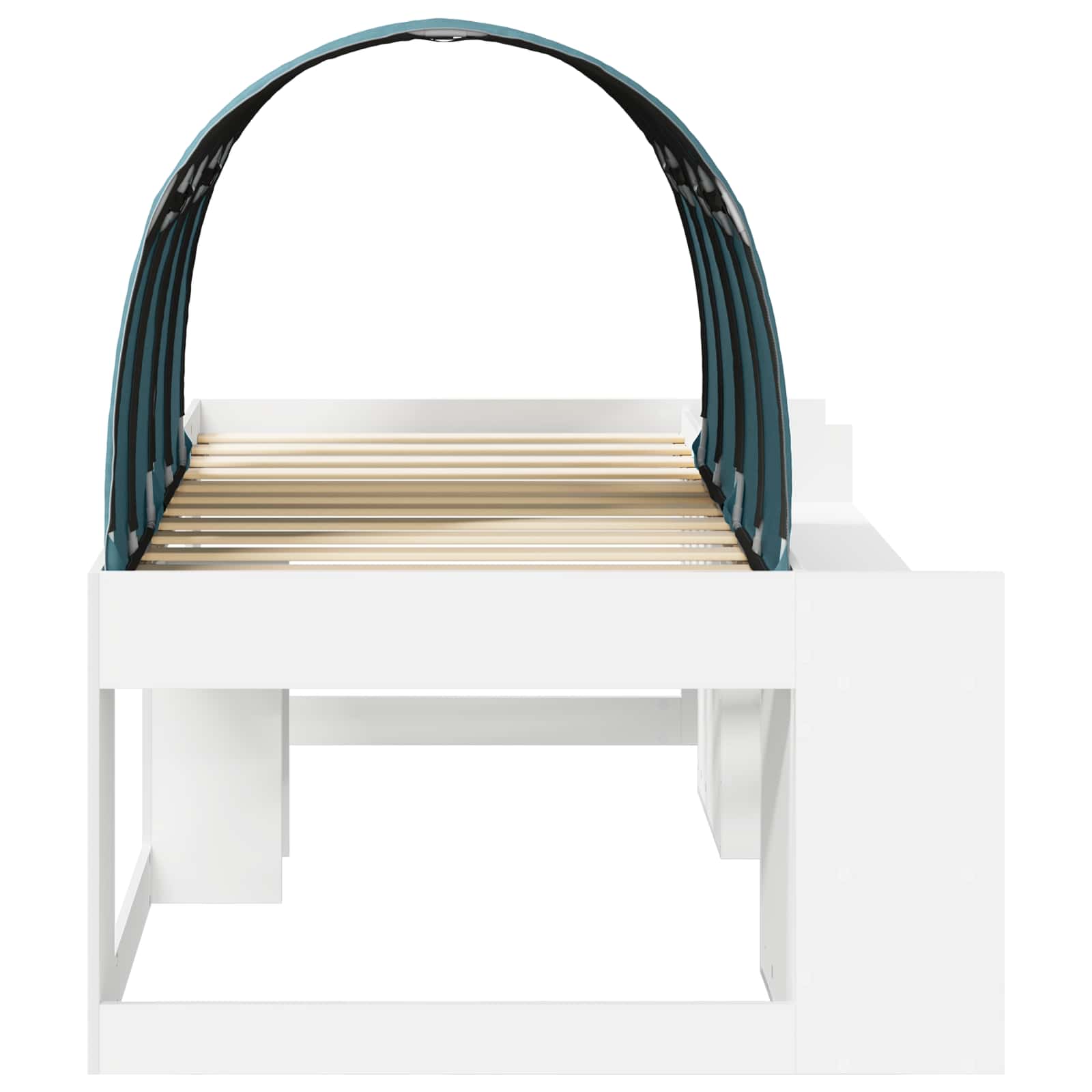 Lit avec Tunnel 3 pc Blanc et bleu clair Bois d'ingénierie - XIOS