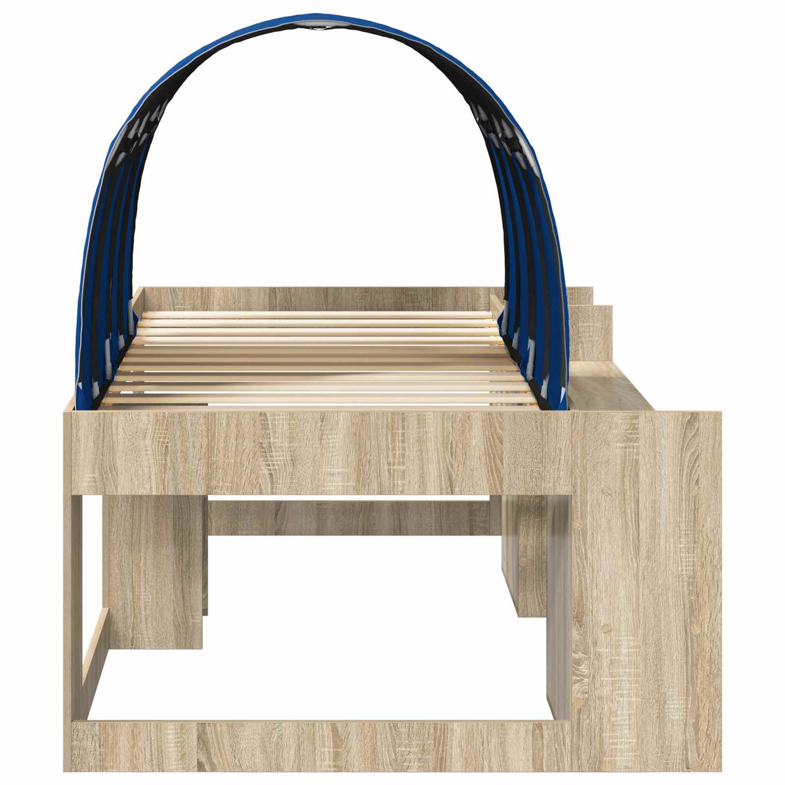 Lit avec Tunnel 3 pc Chêne Sonoma et bleu Bois d'ingénierie - XIOS