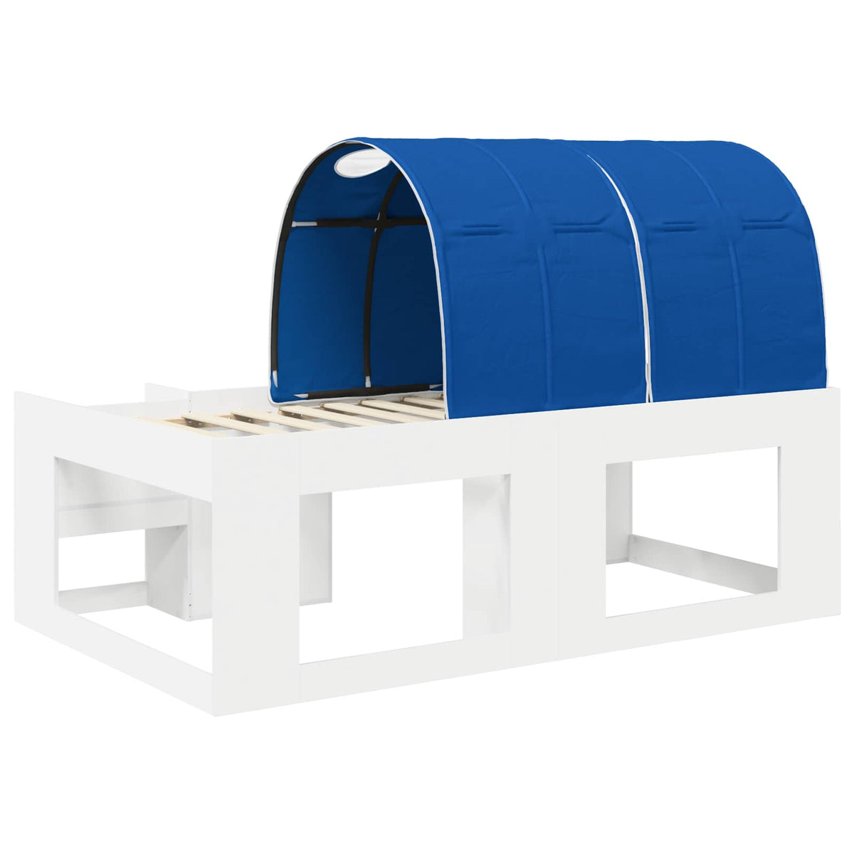 Lit haut pour enfants avec rangement 3 pc Blanc et bleu - XIOS
