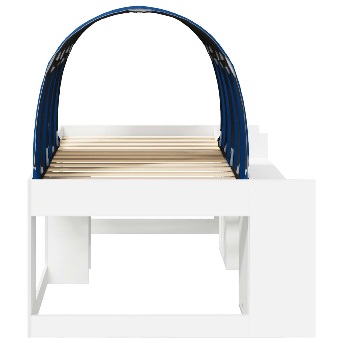 Lit haut pour enfants avec rangement 3 pc Blanc et bleu - XIOS