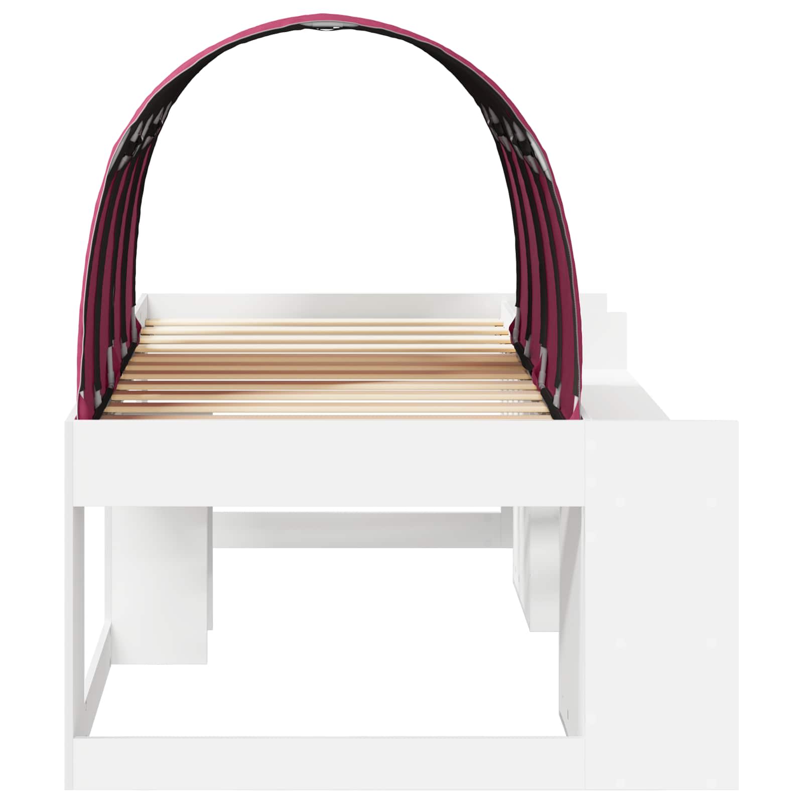 Lit haut pour enfants avec rangement 3 pc Blanc et rouge - XIOS