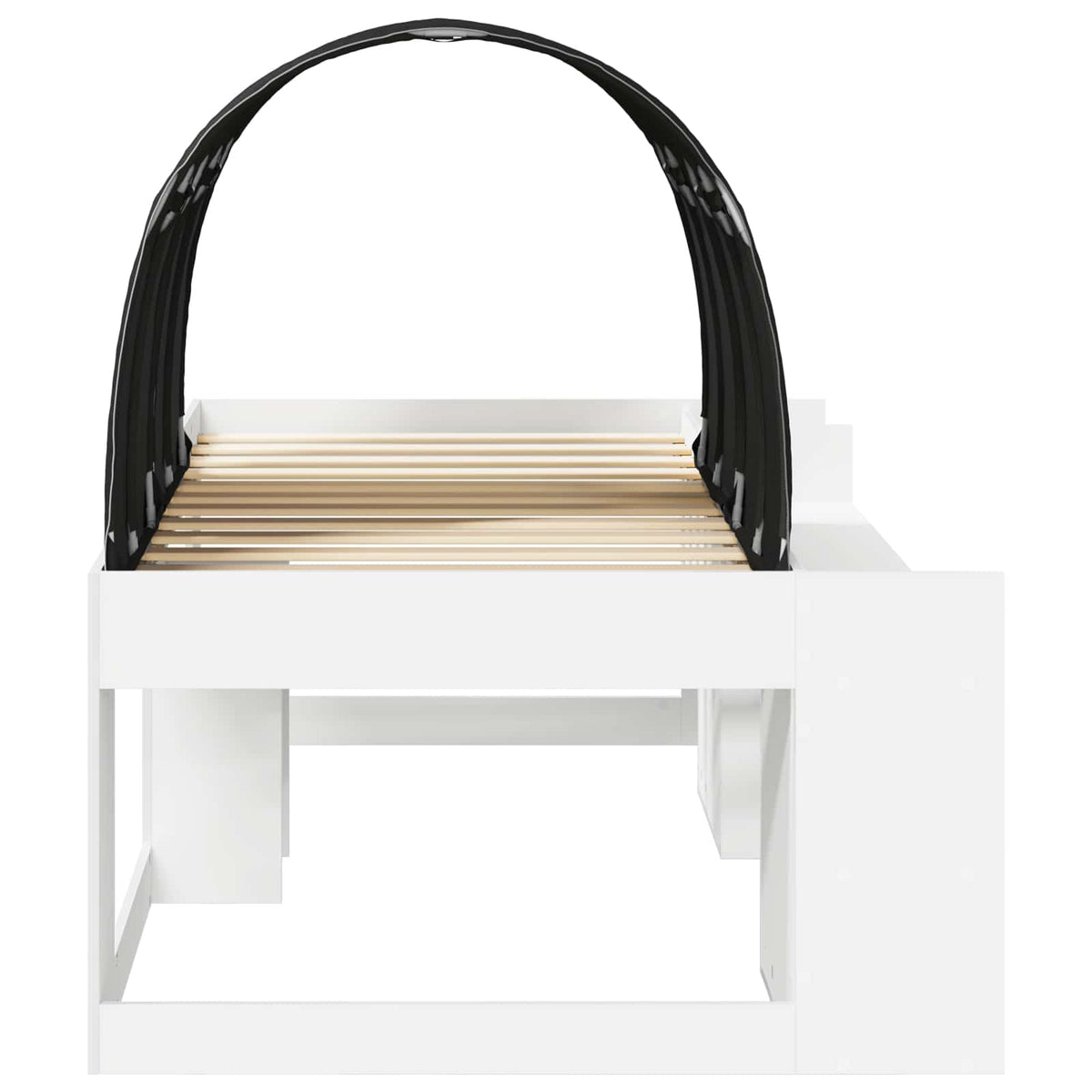 Lit haut pour enfants avec rangement 3 pc Blanc et noir - XIOS