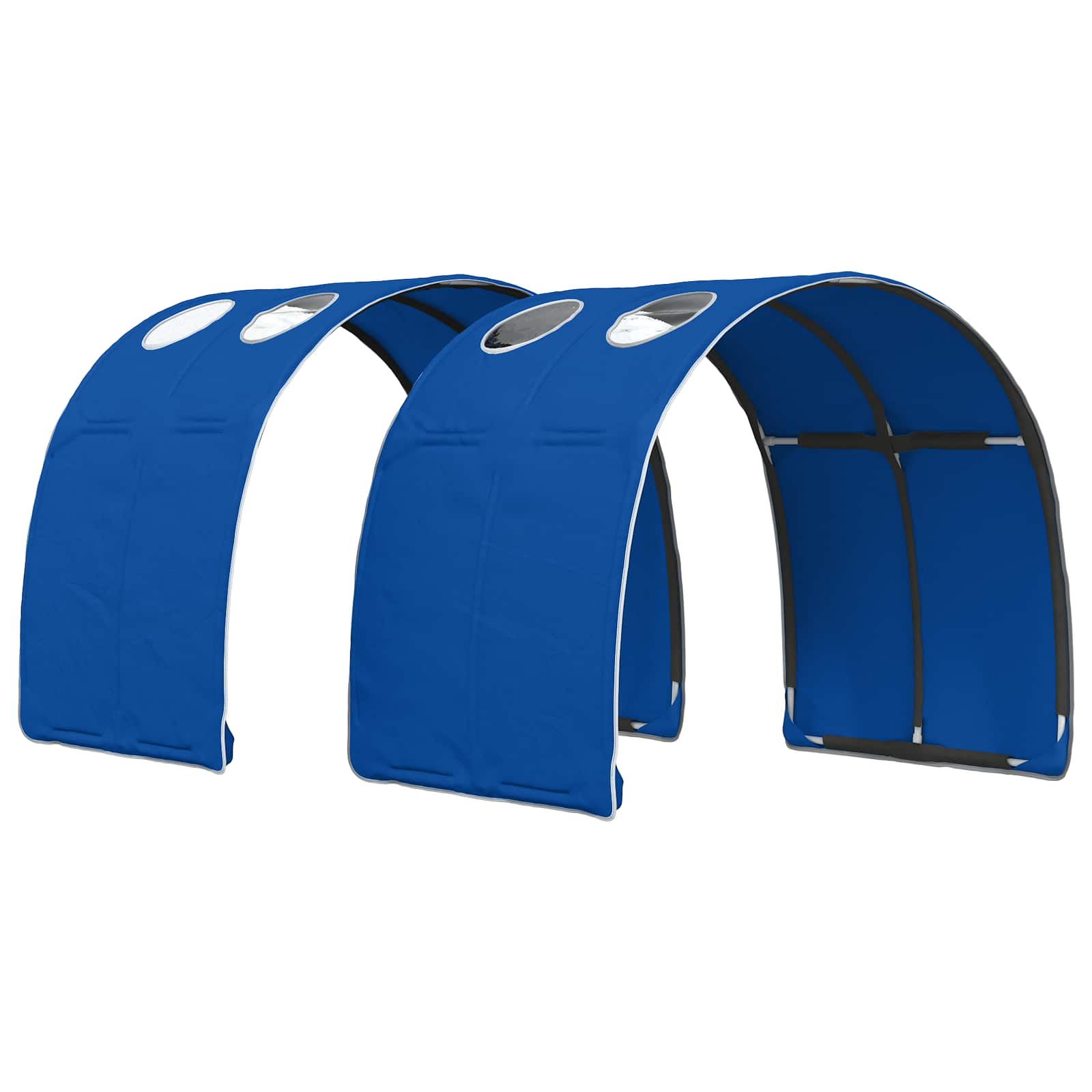 Lit haut pour enfants avec rangement Chêne Sonoma et bleu - XIOS