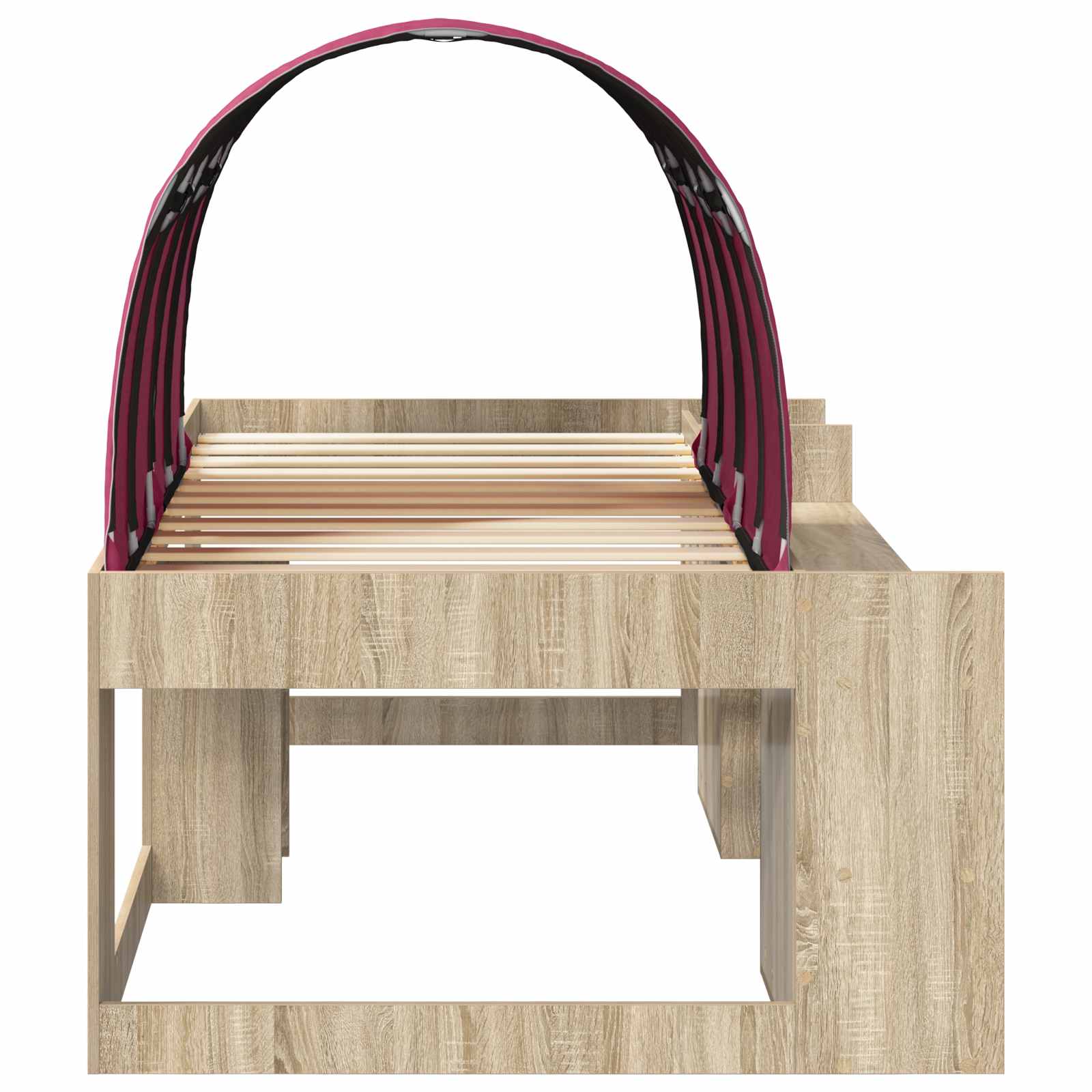 Cadre de lit avec tunnel 3 pc Chêne Sonoma et rouge - XIOS