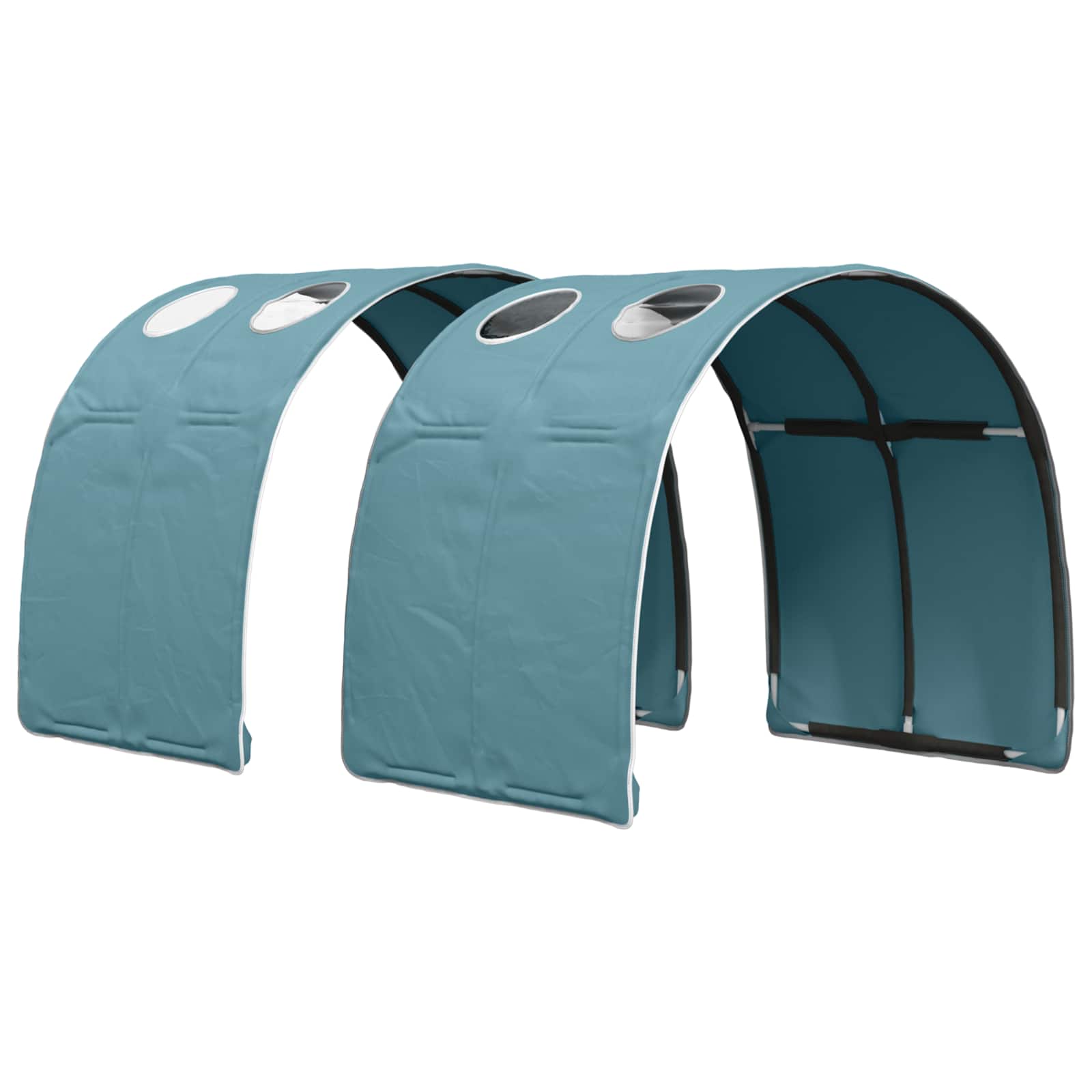 Cadre de lit avec tunnel 3 pc Chêne Sonoma et bleu clair - XIOS