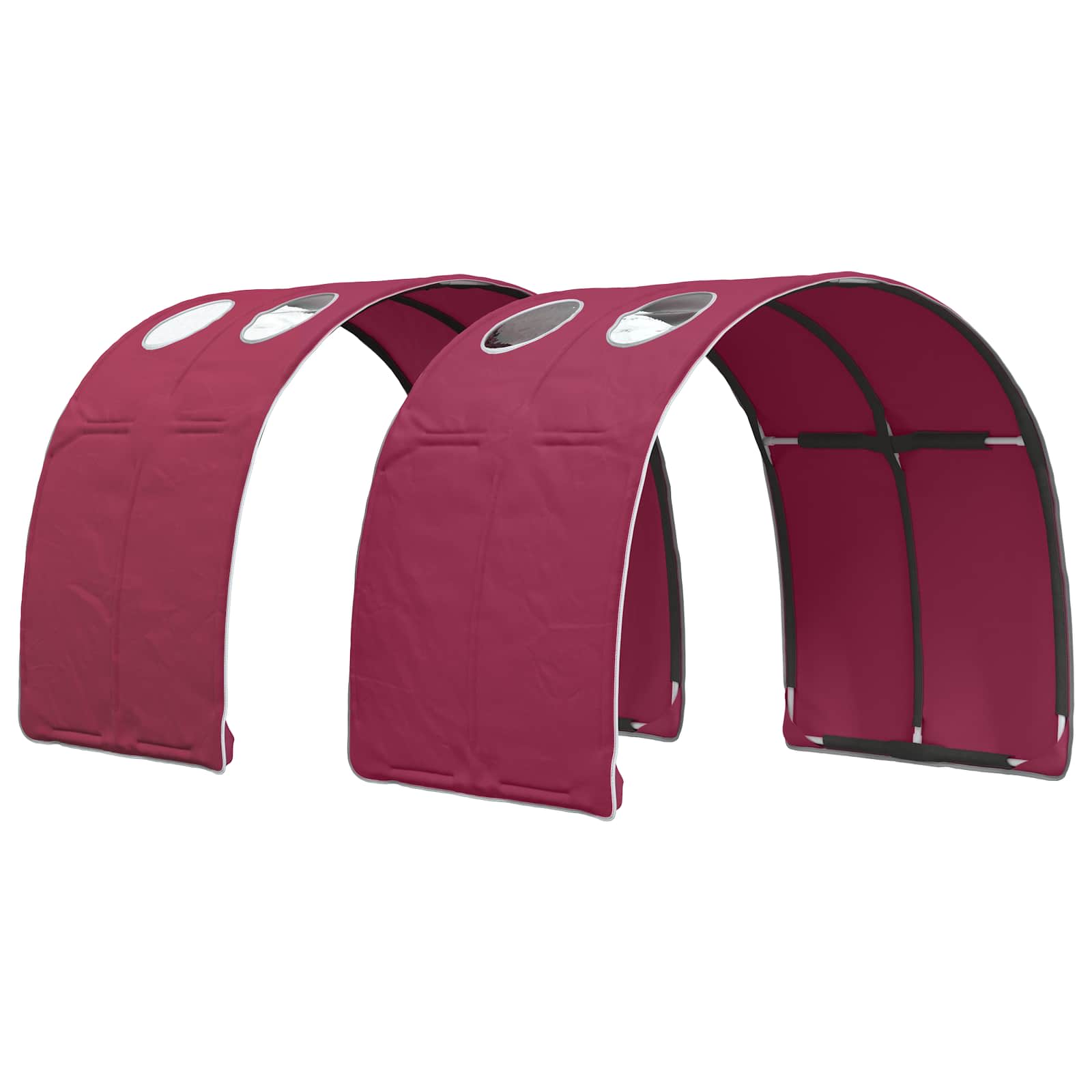Cadre de lit avec tunnel 3 pc Chêne Sonoma et rouge - XIOS