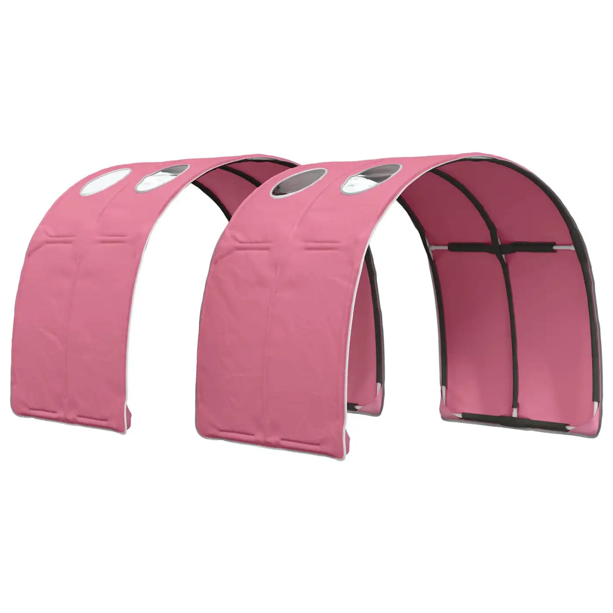 Cadre de lit avec tunnel 3 pc Blanc et rose Bois d’ingénierie - XIOS