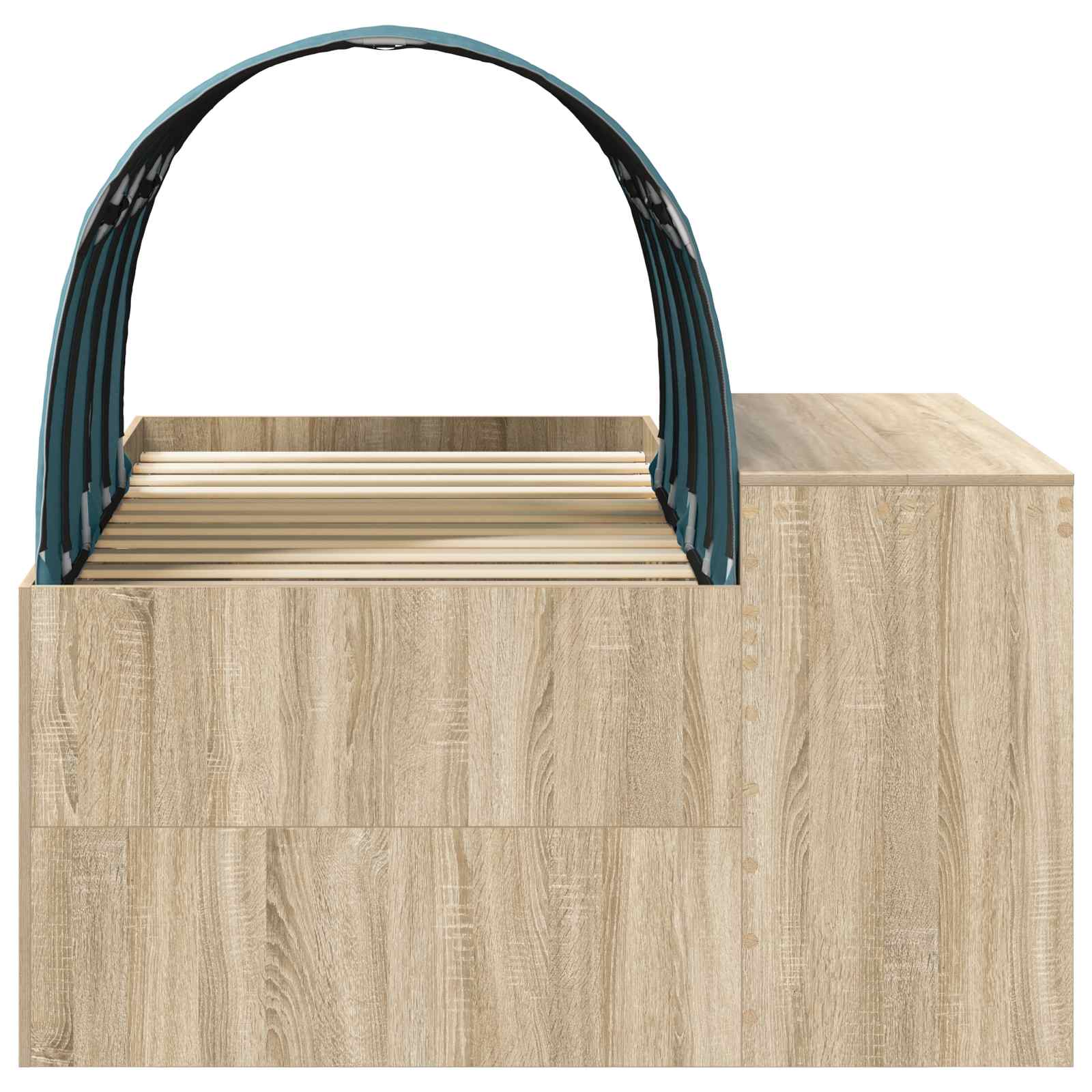 Cadre de lit avec tunnel 3 pc Chêne Sonoma et bleu clair - XIOS