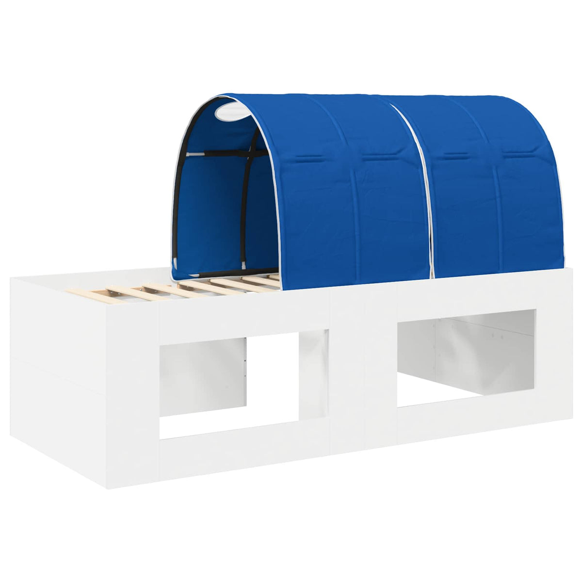 Lit avec Tunnel 3 pc Blanc et bleu Bois d'ingénierie - XIOS
