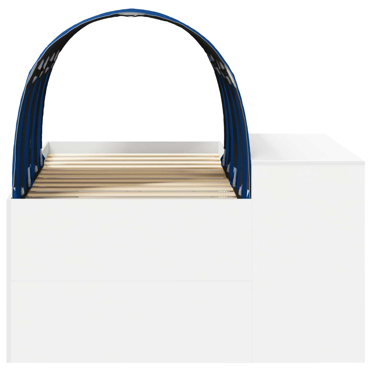 Lit avec Tunnel 3 pc Blanc et bleu Bois d'ingénierie - XIOS