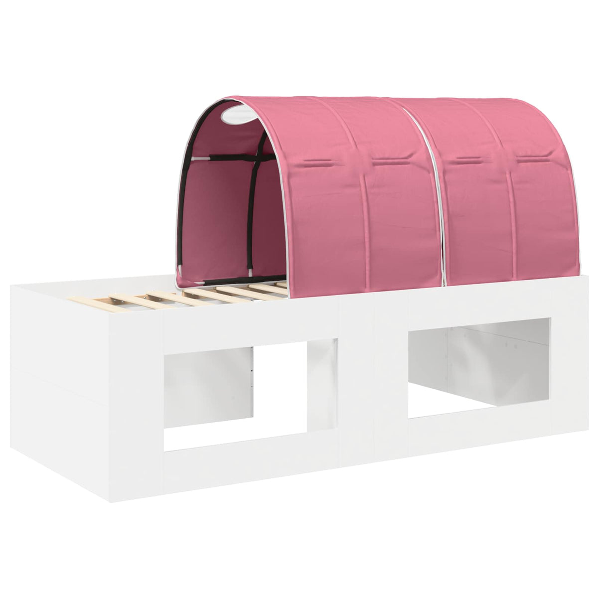 Lit avec Tunnel 3 pc Blanc et rose Bois d'ingénierie - XIOS