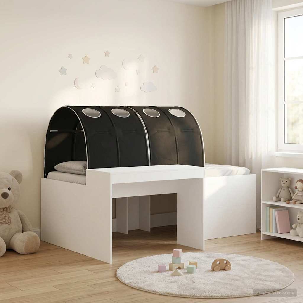 Lit haut pour enfants avec bureau Blanc et noir - XIOS