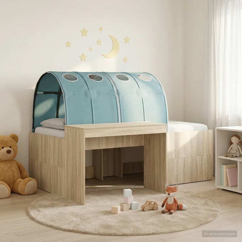Lit haut pour enfants avec bureau 3 pc Bois d'ingénierie