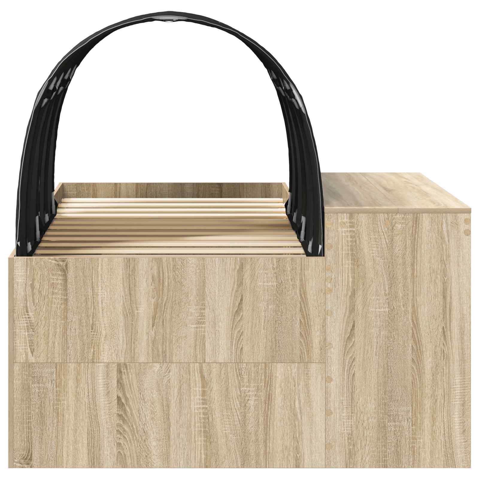 Lit haut pour enfants avec bureau 3 pc Chêne Sonoma et noir - XIOS