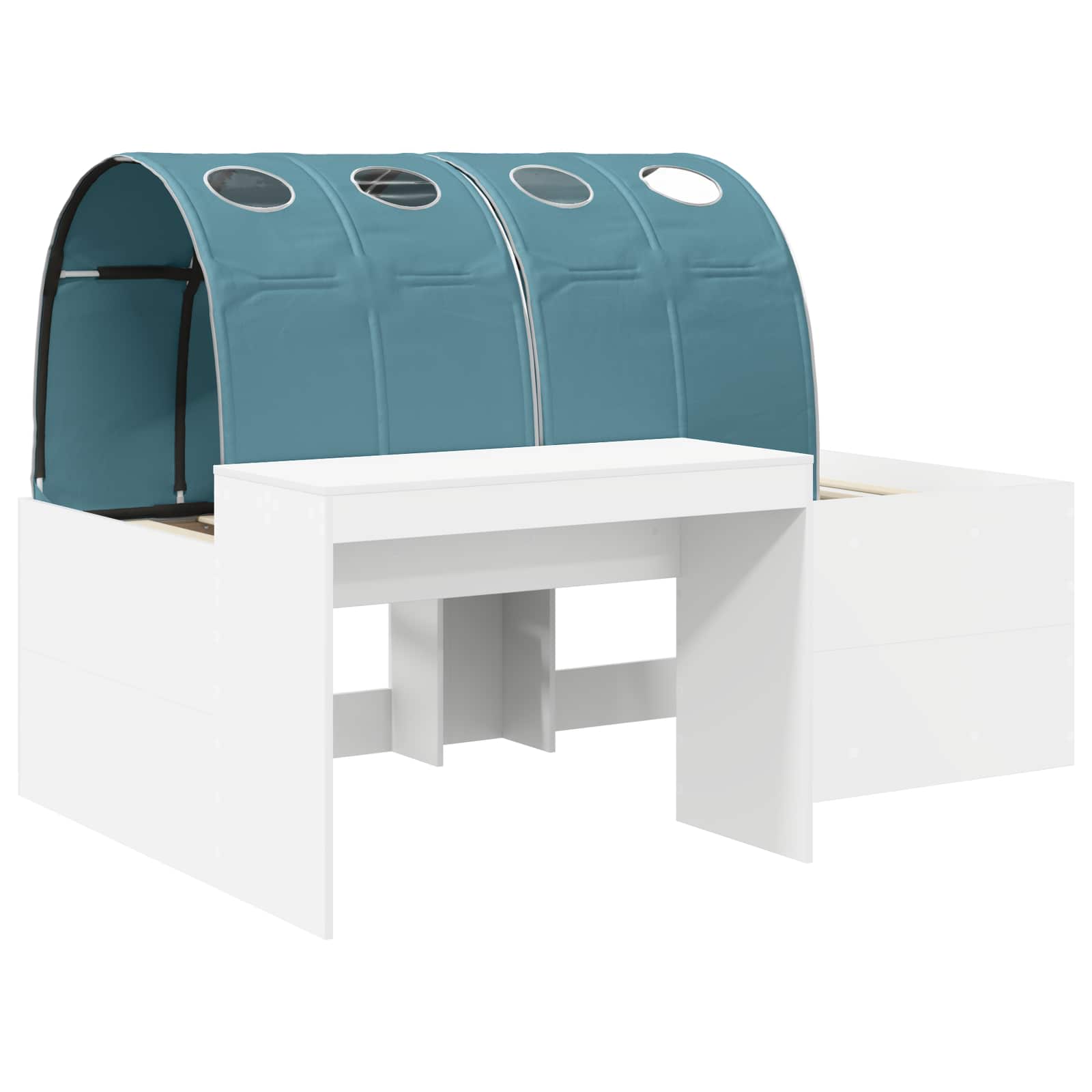 Lit avec Tunnel 3 pc Chêne Artisanal et Bleu Clair - XIOS
