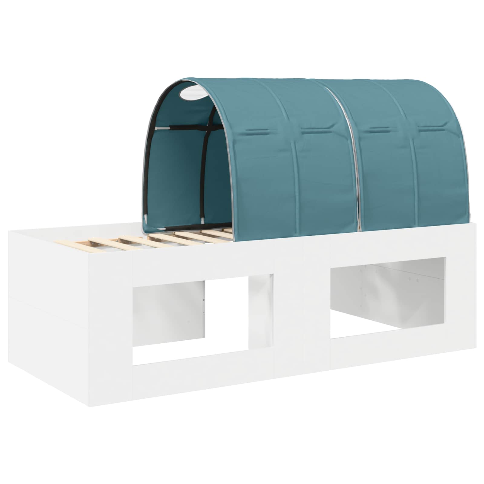 Lit avec Tunnel 3 pc Chêne Artisanal et Bleu Clair - XIOS