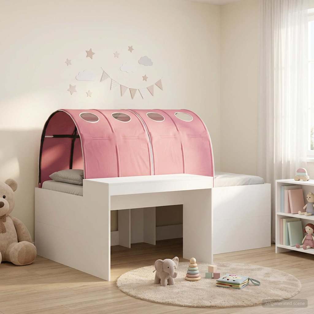 Lit avec Tunnel 4 pcs Chêne Artisanal et Rose Bois d'ingénierie - XIOS