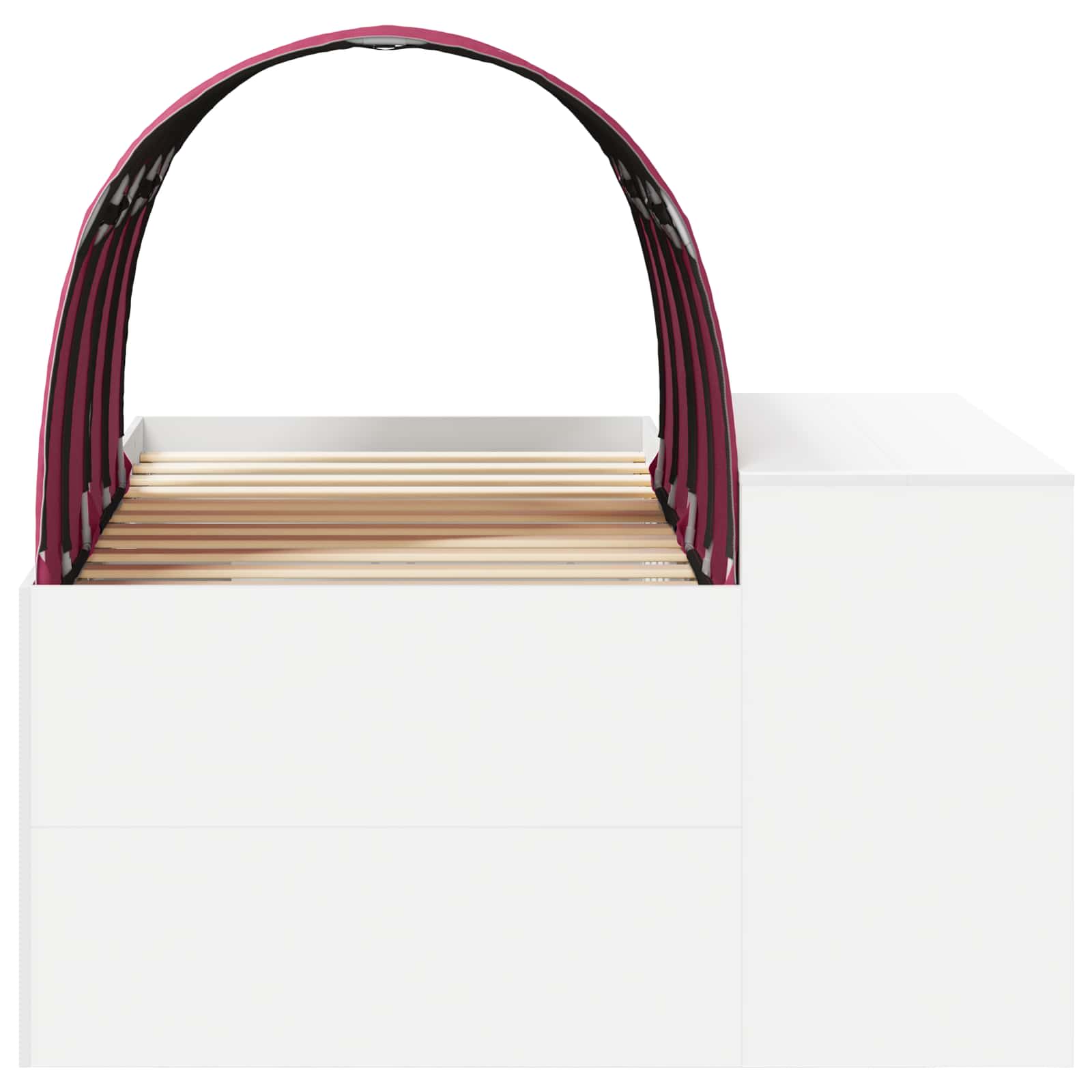 Lit avec Tunnel 3 pc Chêne Artisanal et Rouge Bois d'ingénierie - XIOS