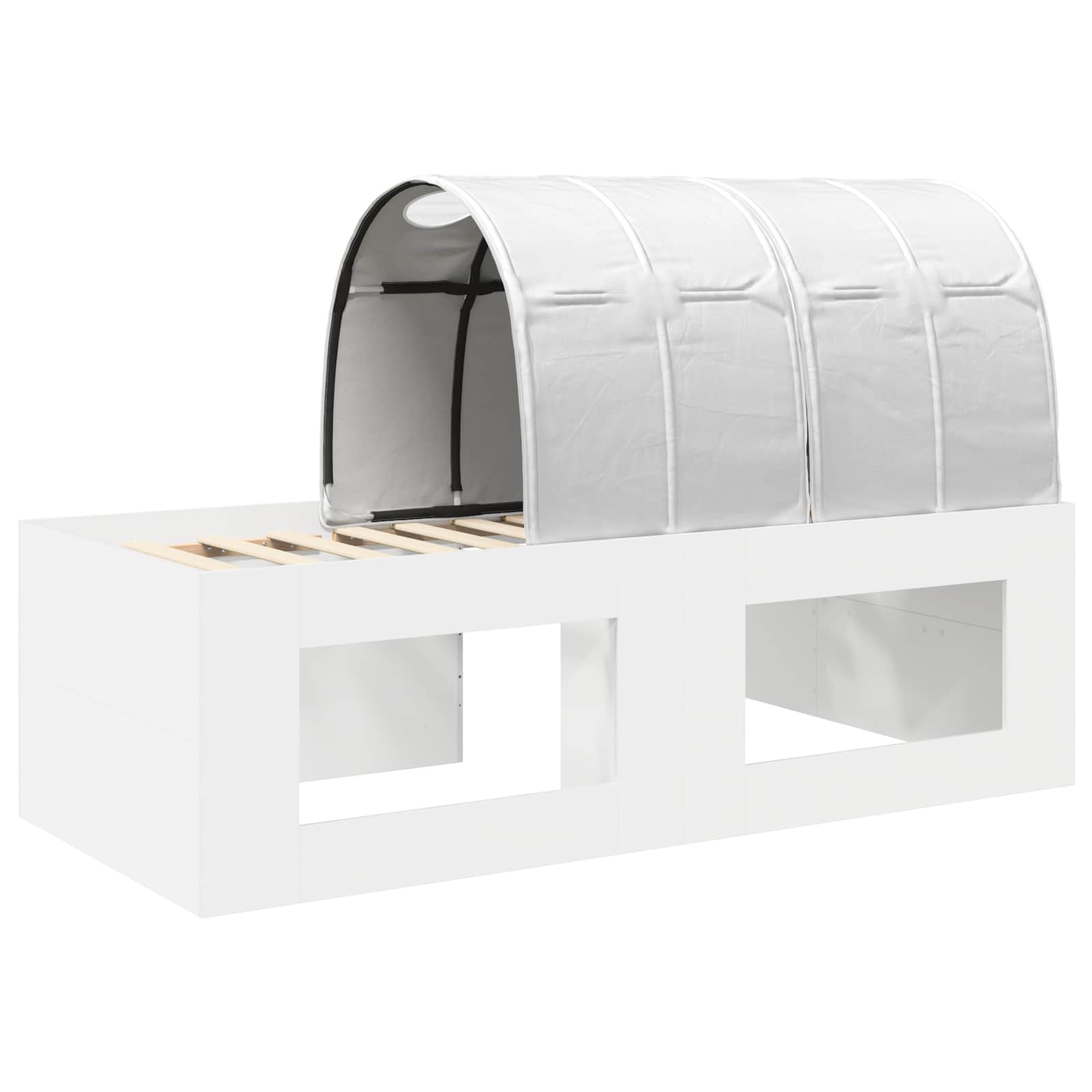 Lit avec Tunnel 3 pc Chêne Artisanal et Blanc Bois d'ingénierie - XIOS