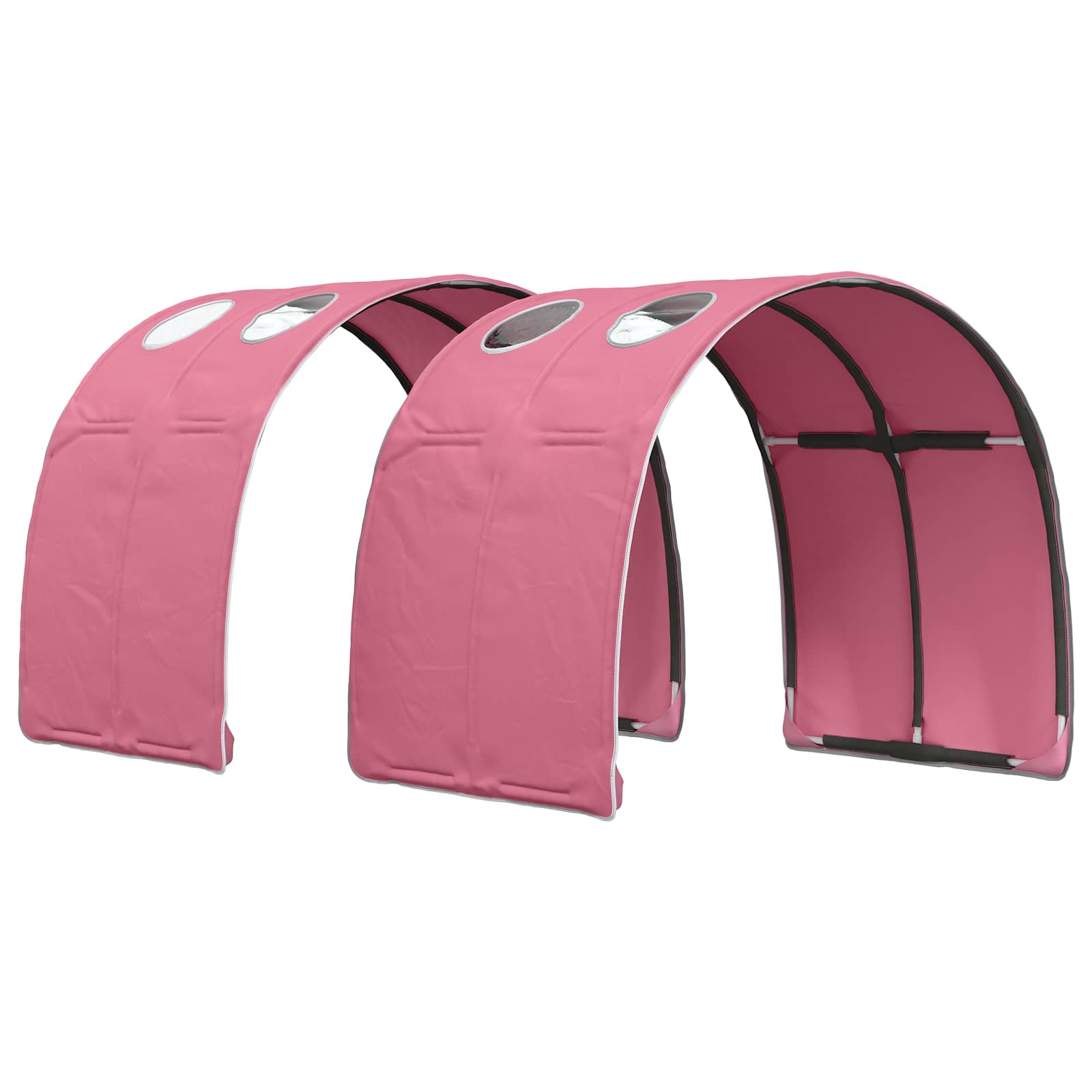 Lit avec Tunnel 3 pc Chêne Artisanal et Rose Bois d'ingénierie - XIOS