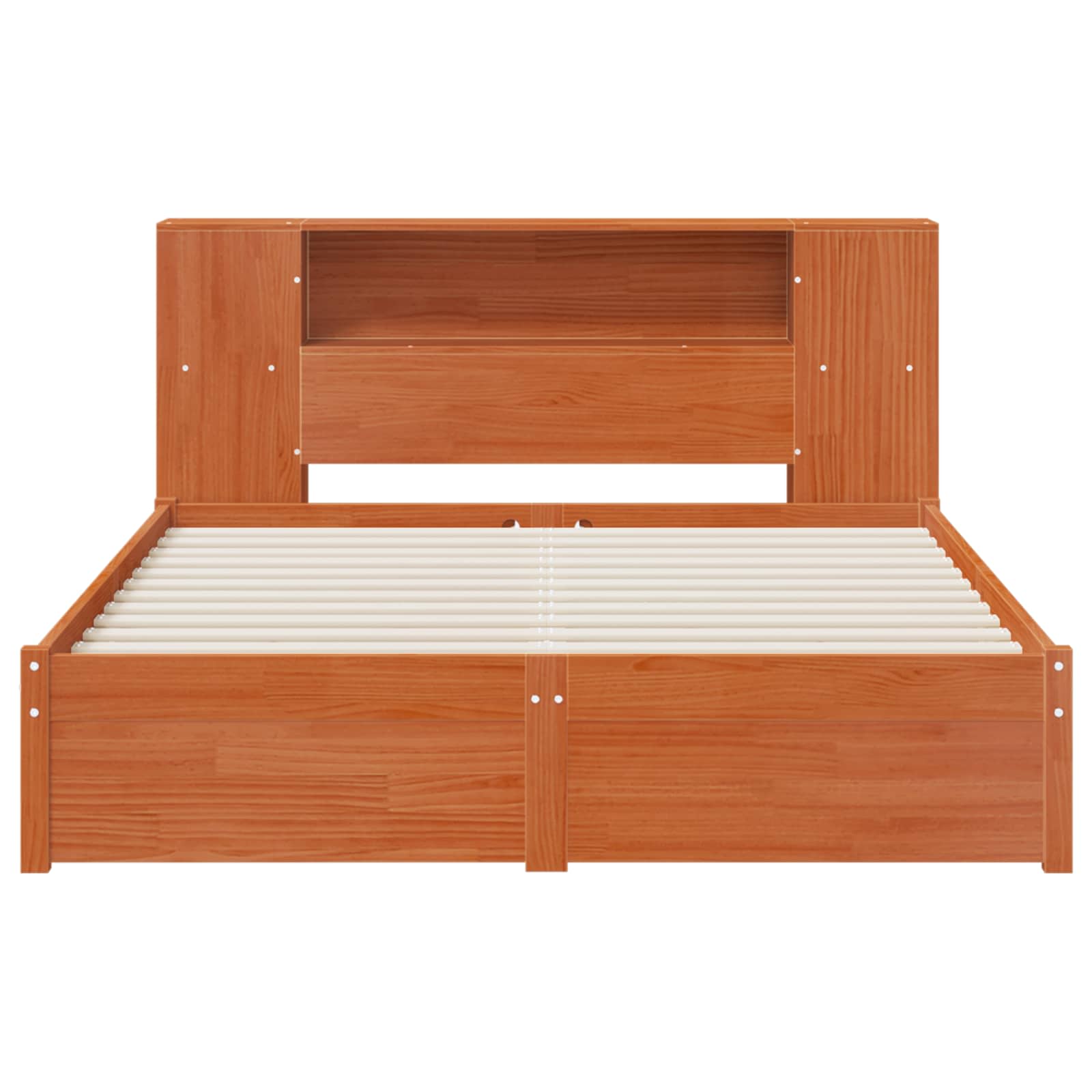 Cadre de lit avec tête de lit de rangement Cire marron - XIOS