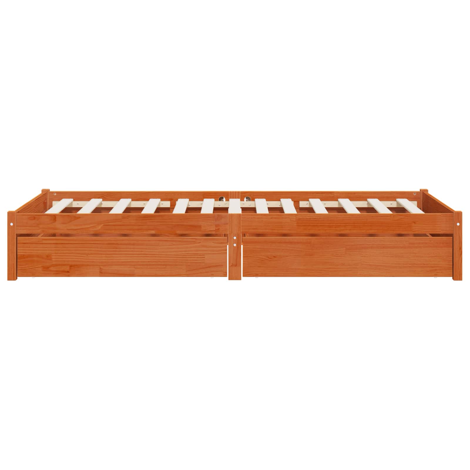 Cadre de lit avec tiroir 3 pcs Cire marron Bois de pin - XIOS