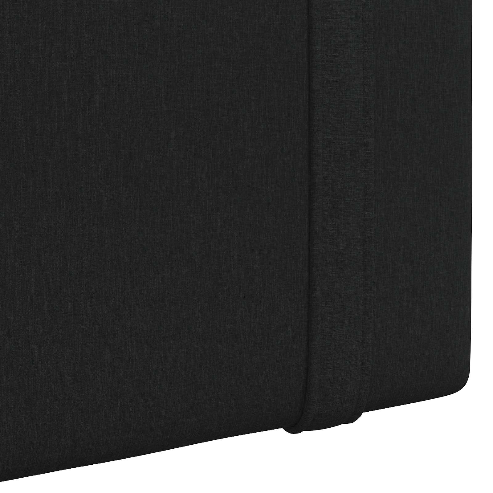 Tête de lit suspendue Avec lumière LED Noir Tissu - XIOS