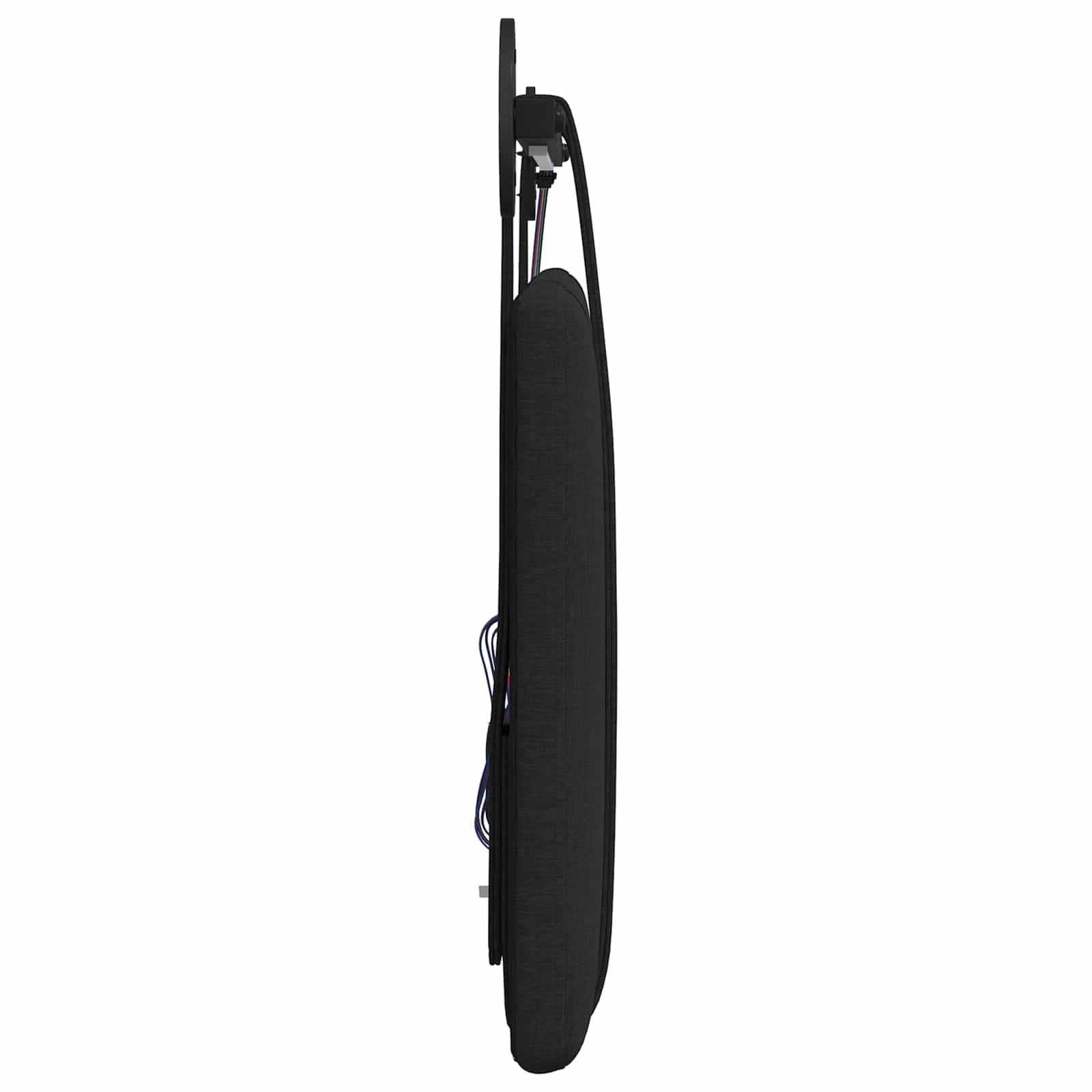 Tête de lit suspendue Avec lumière LED Noir Tissu - XIOS