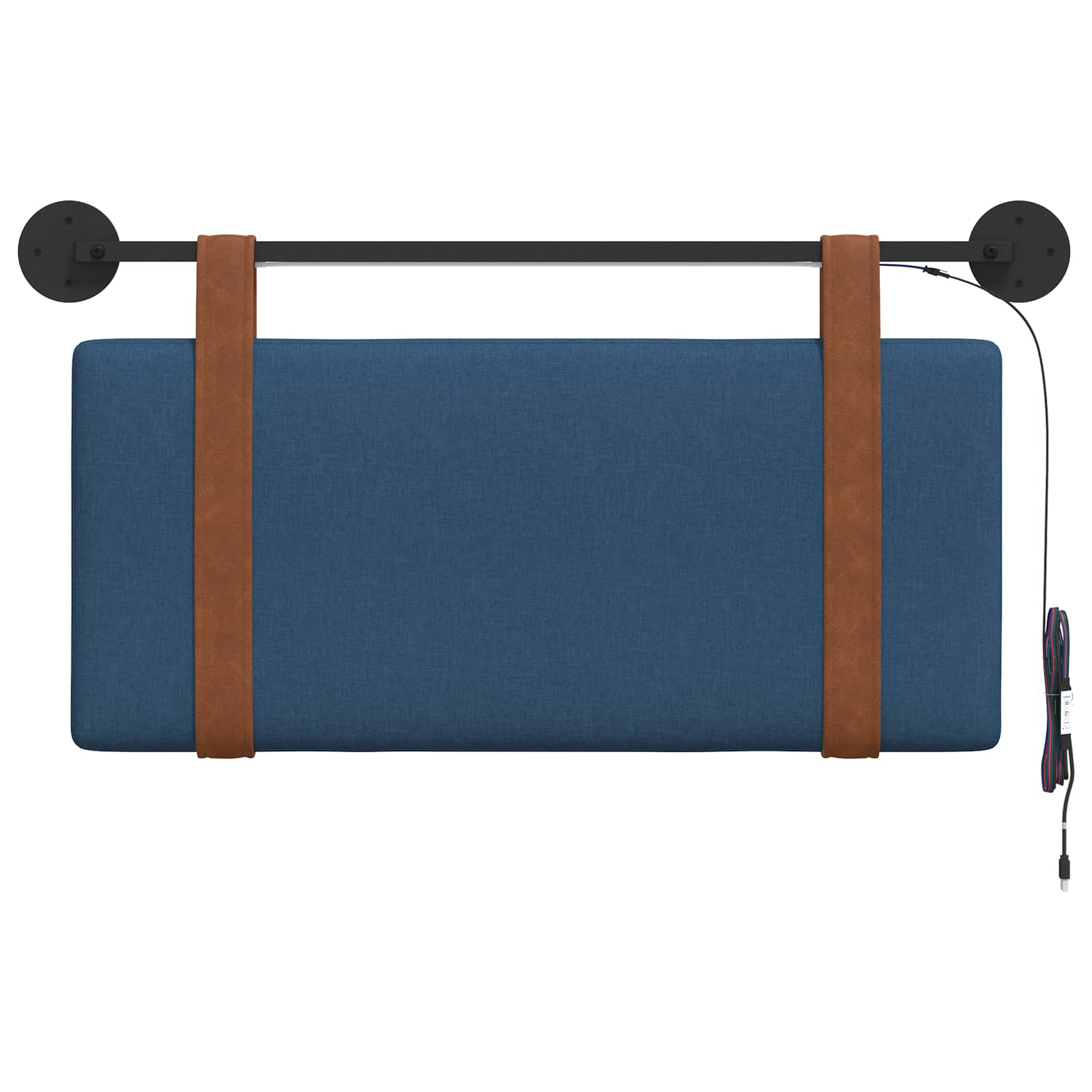 Tête de lit suspendue Avec lumière LED Bleu PU antique - XIOS