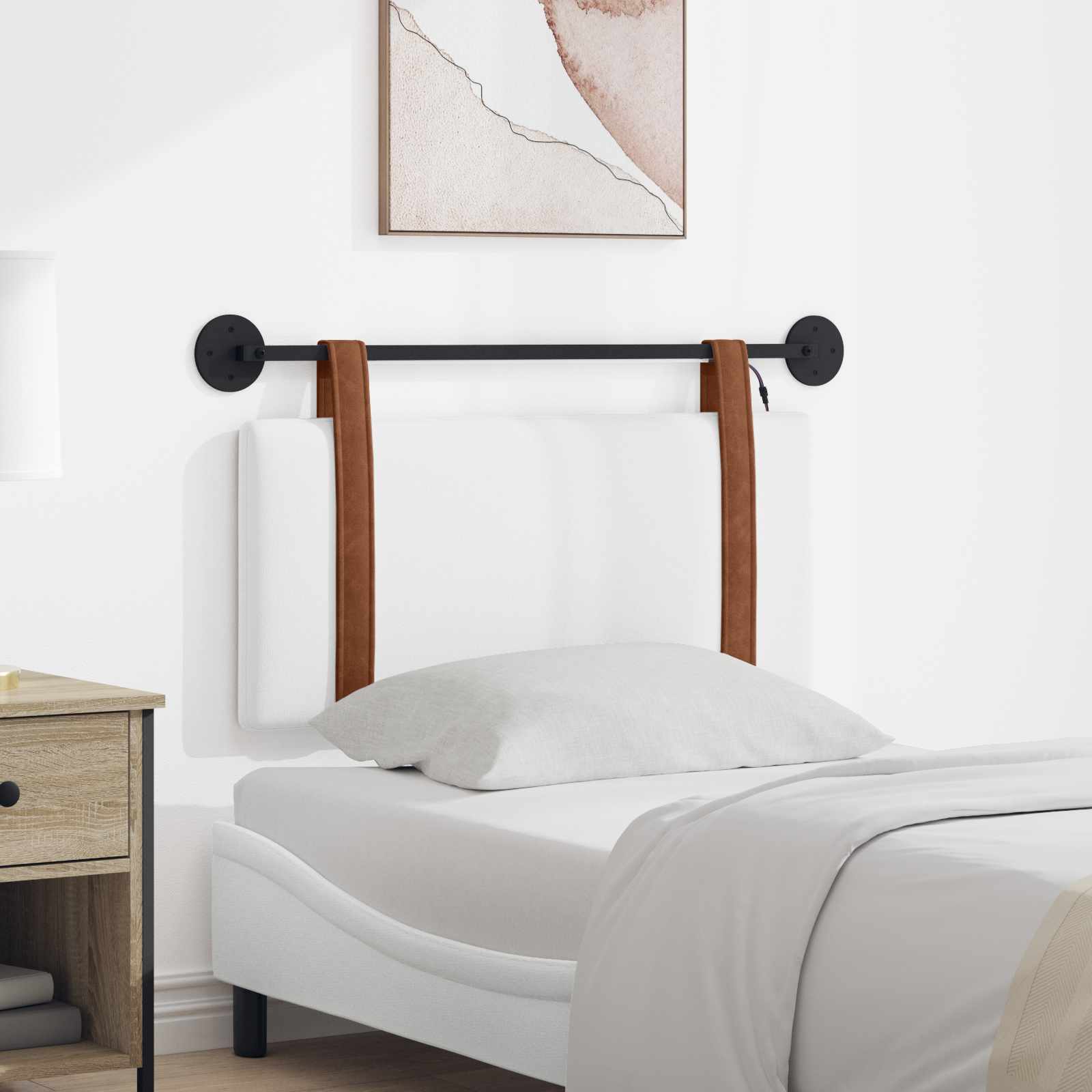 Tête de lit suspendue Avec lumière LED Blanc PU antique - XIOS