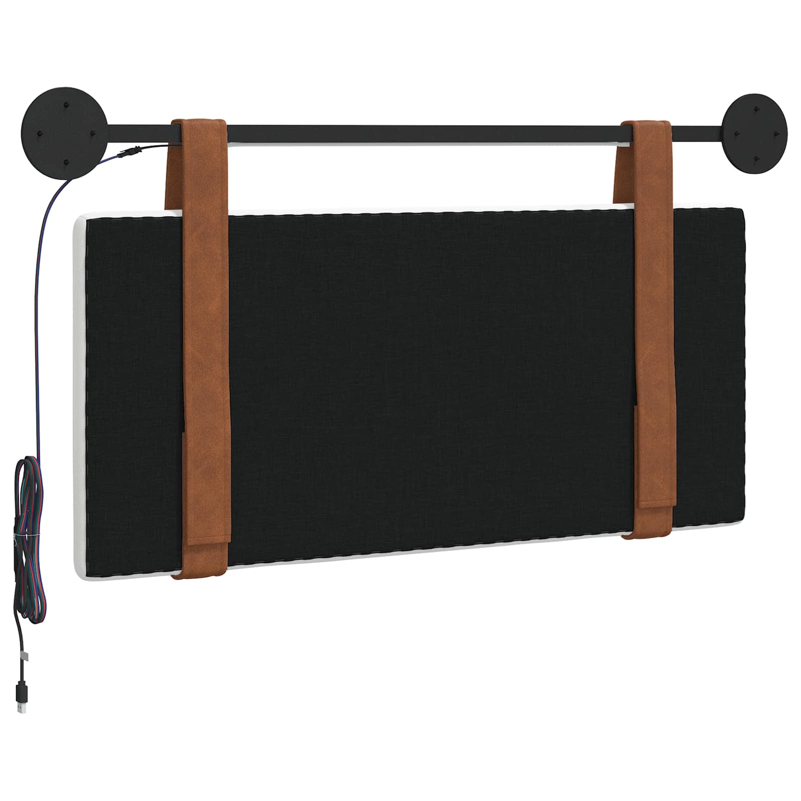 Tête de lit suspendue Avec lumière LED Blanc PU antique - XIOS
