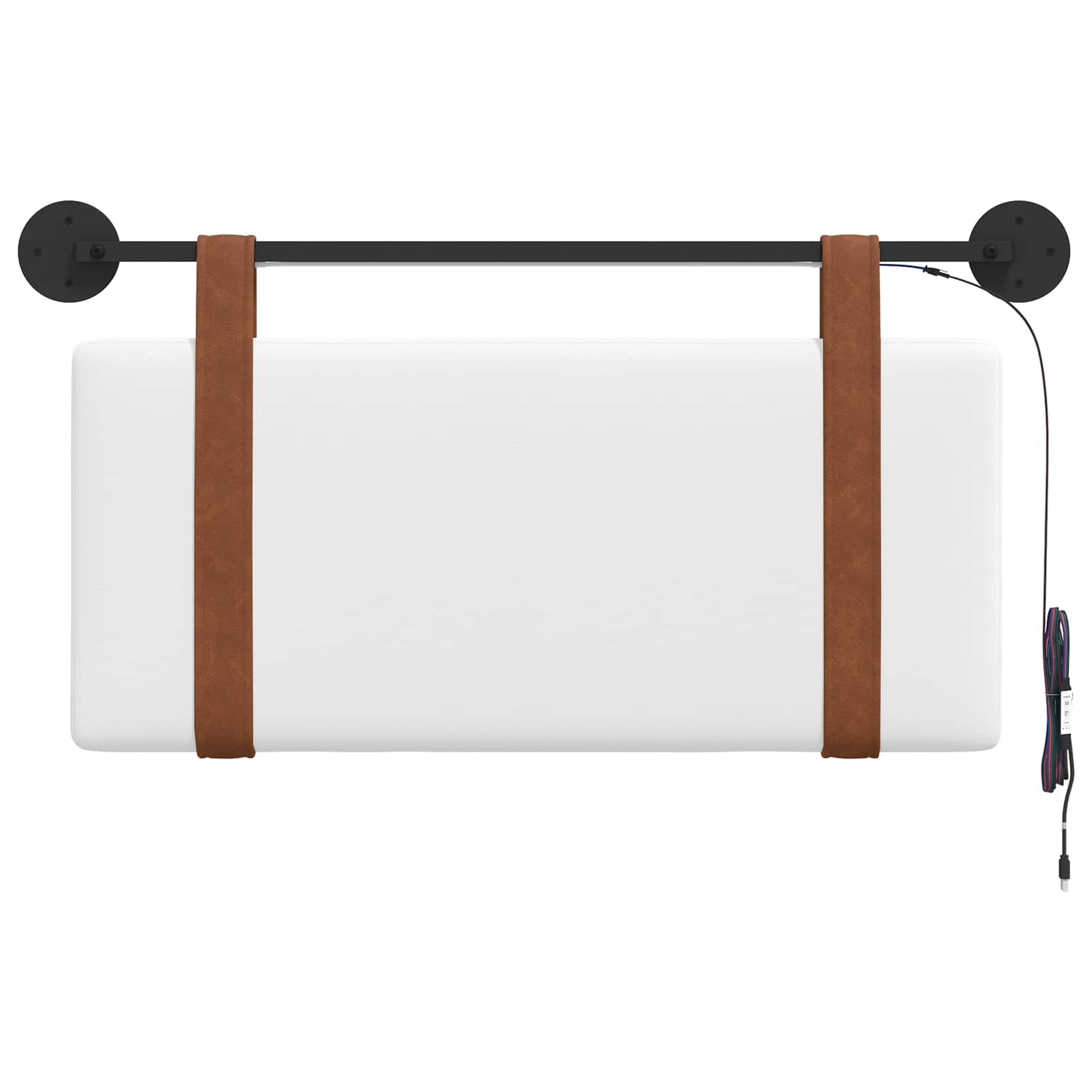 Tête de lit suspendue Avec lumière LED Blanc PU antique - XIOS