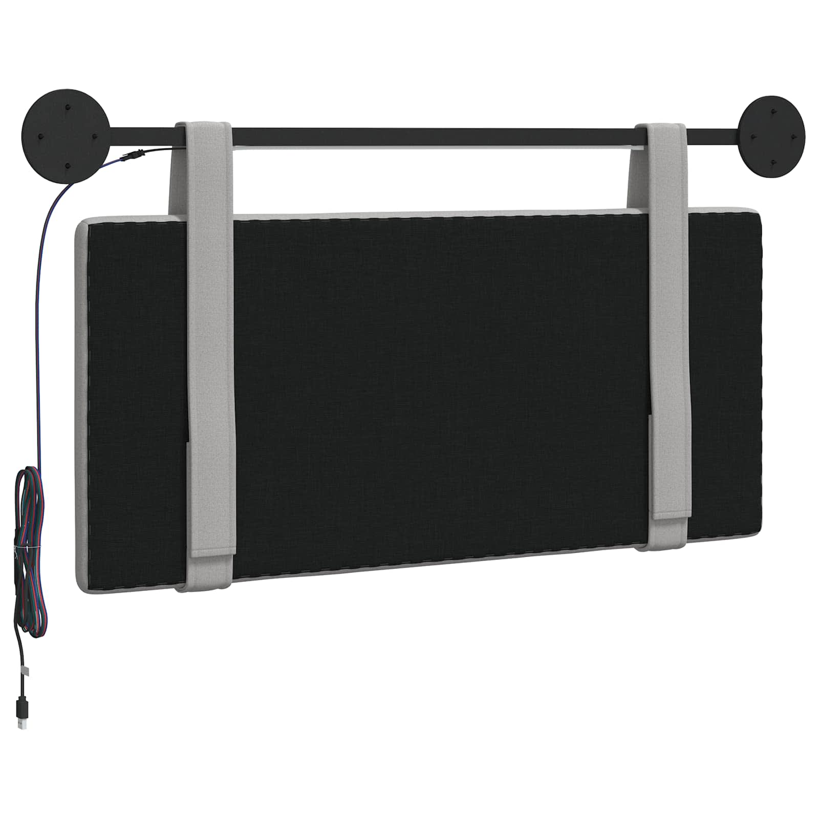 Tête de lit suspendue Gris nuage Tissu - XIOS